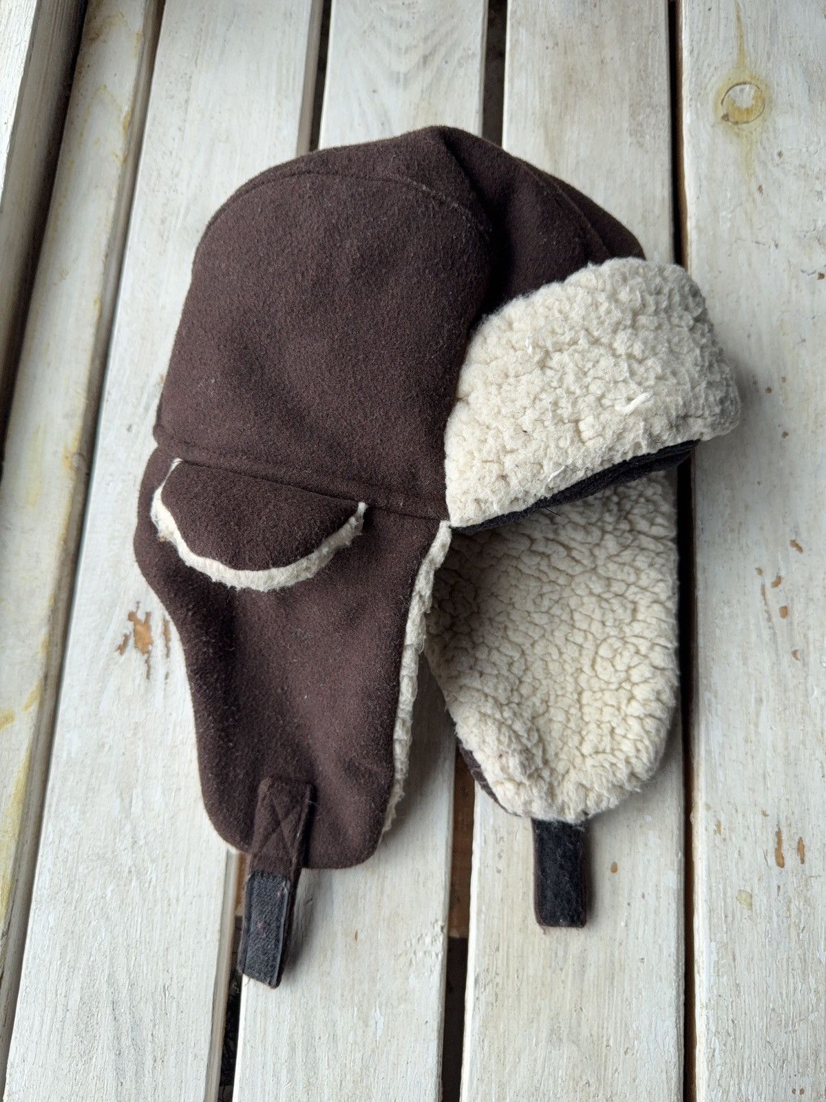 Abercrombie & Fitch × Japanese Brand Y2K Style Mohair Fuzzy Ushanka Hat Faux Fur Size ONE SIZE - 2 Thumbnail