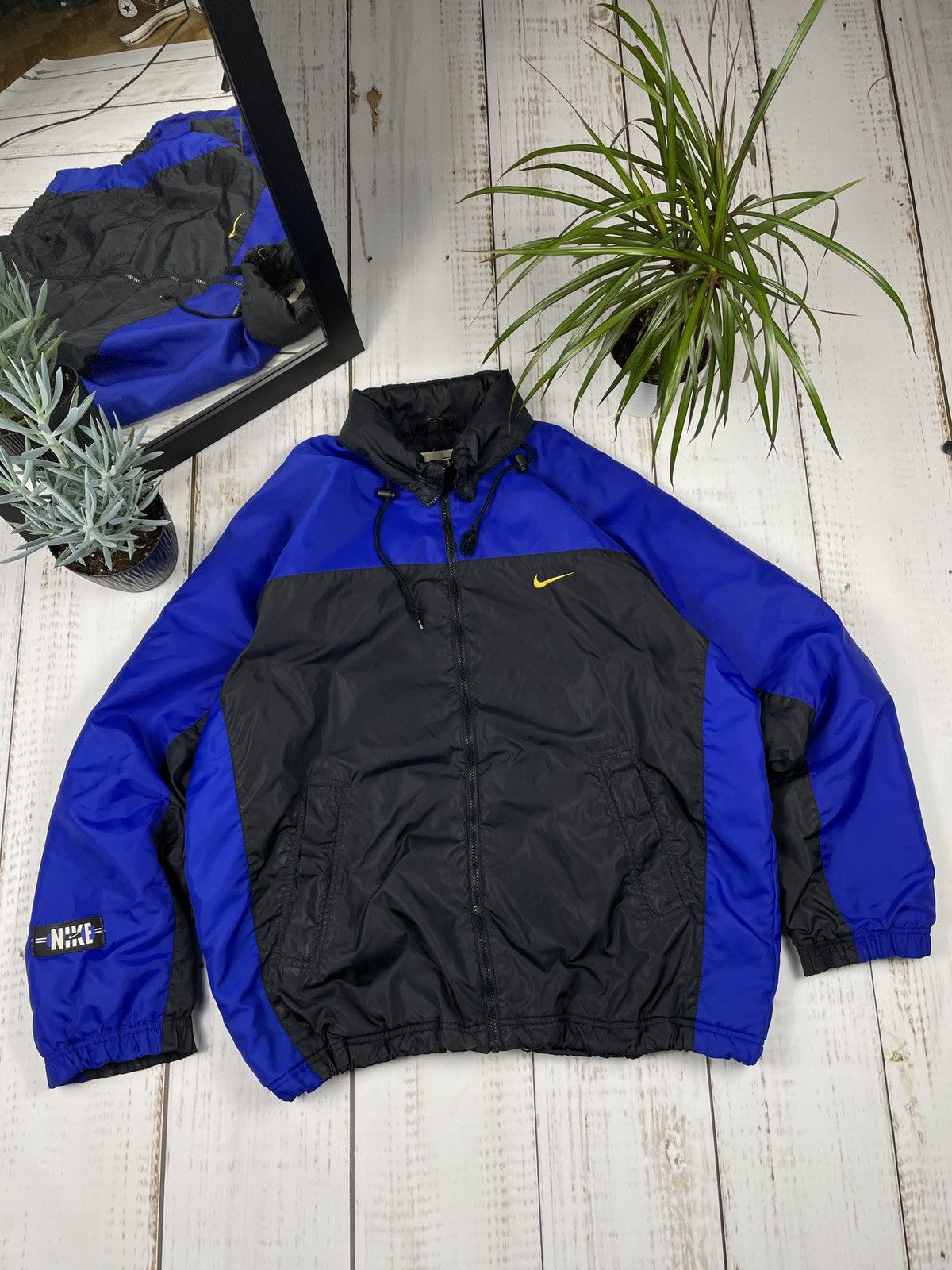 Nike × Vintage Vintage Nike Jacket Big Swoosh 90s Y2K Size US XL / EU 56 / 4 - 2 Thumbnail