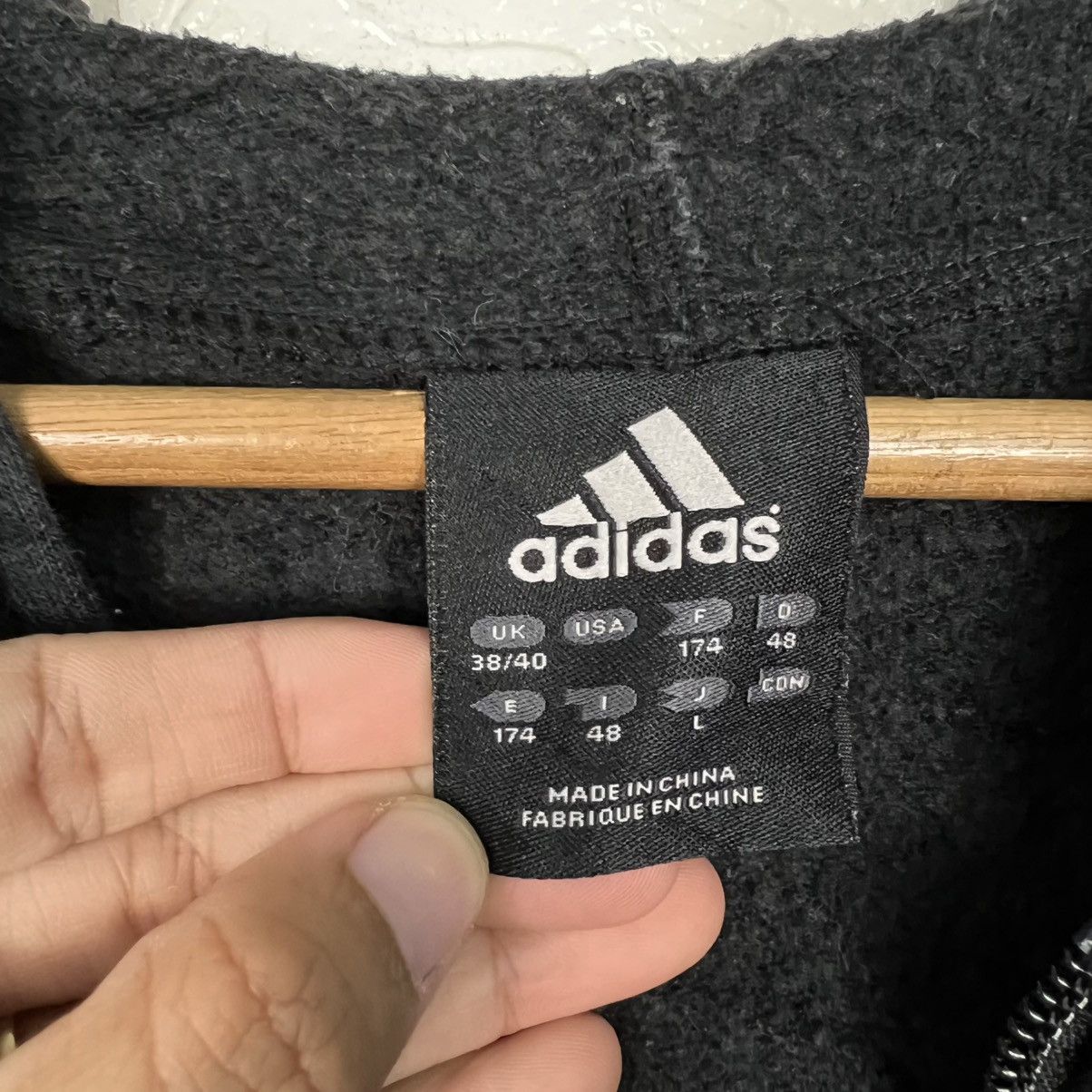 Adidas Y2k Vintage ADIDAS Embroidery Logo Zipper Hoodies #4046-C184 Size US L / EU 52-54 / 3 - 14 Thumbnail
