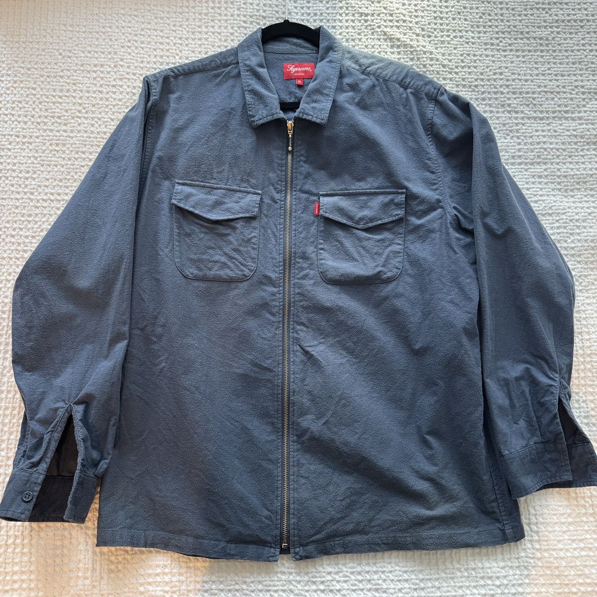 Supreme Zip Flannel | Grailed