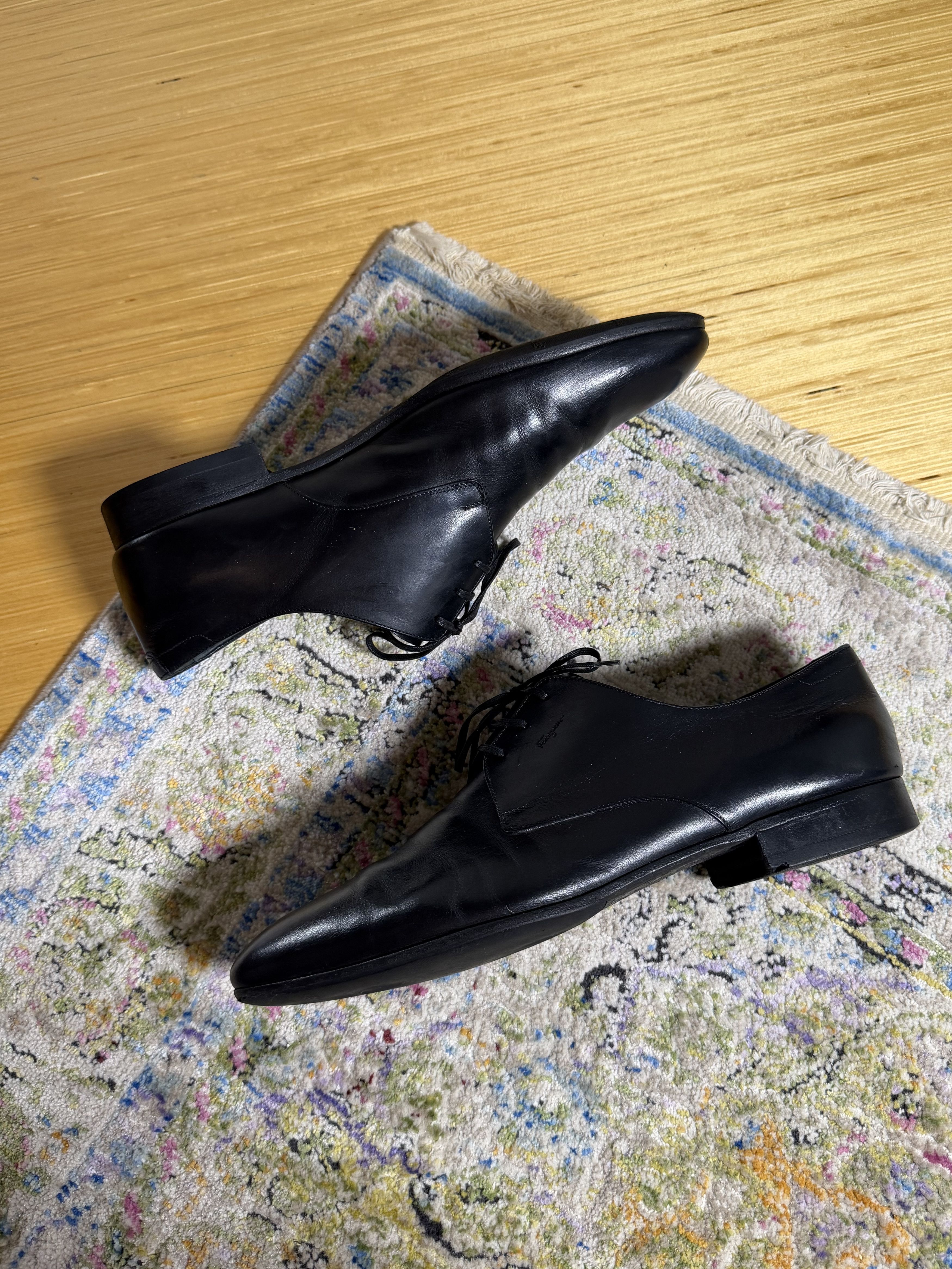 Salvatore Ferragamo Salvatore Ferragamo Tramezza Derby Black Shoes Size US 10.5 / EU 43-44 - 10 Thumbnail