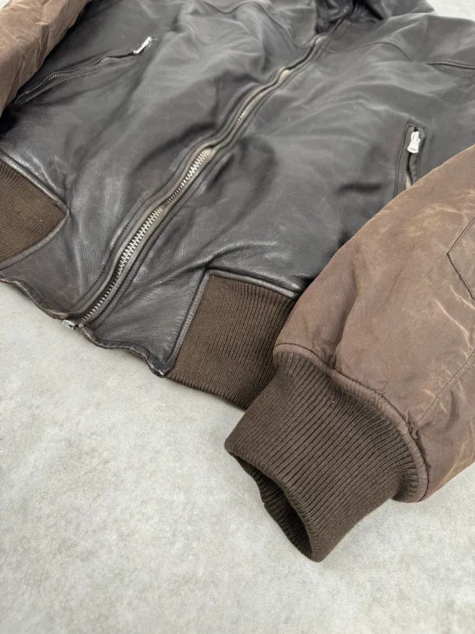 C.P. Company C.P. Company Hybrid Brown Leather Bomber Jacket Size US L / EU 52-54 / 3 - 6 Thumbnail