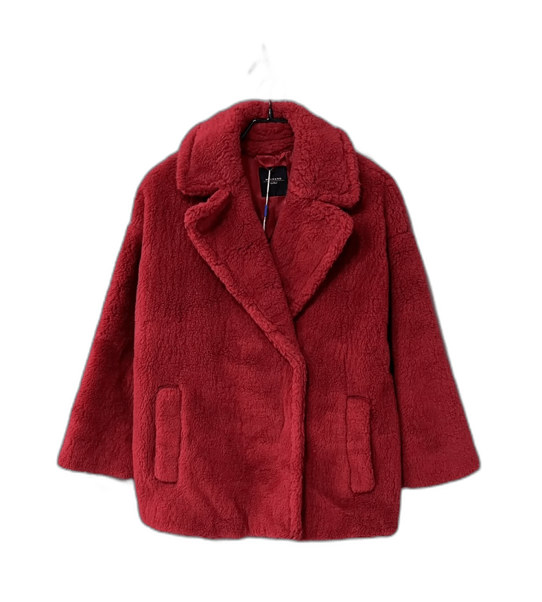 Moncler Red Short Teddy Coat by MaxMara Size S / US 4 / IT 40 - 1 Thumbnail