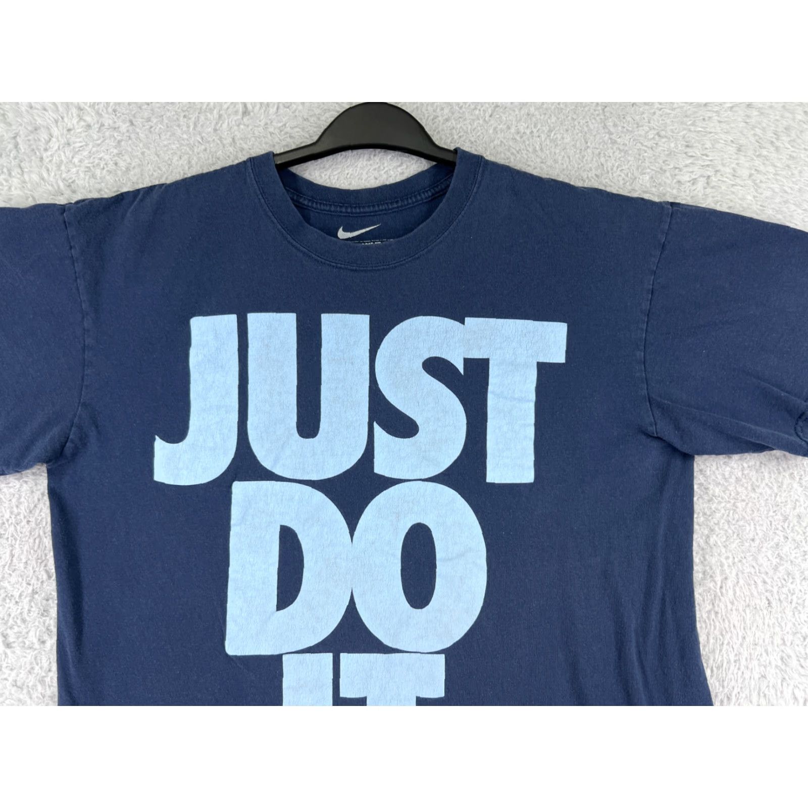 Nike Nike Shirt Mens M Blue Just Do It Swoosh Short Sleeve Crew Neck Dri-Fit Logo Sports 90s Football Baseball Basketball Size US M / EU 48-50 / 2 - 5 Thumbnail