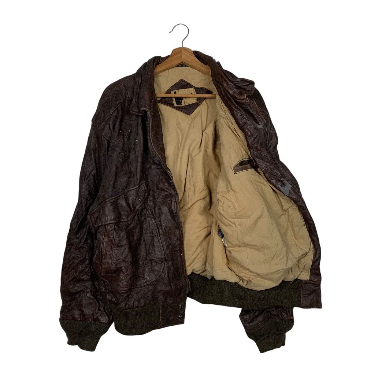 Japanese Brand Japanese Brand Rage Military Leather Jacket Size US L / EU 52-54 / 3 - 9 Thumbnail