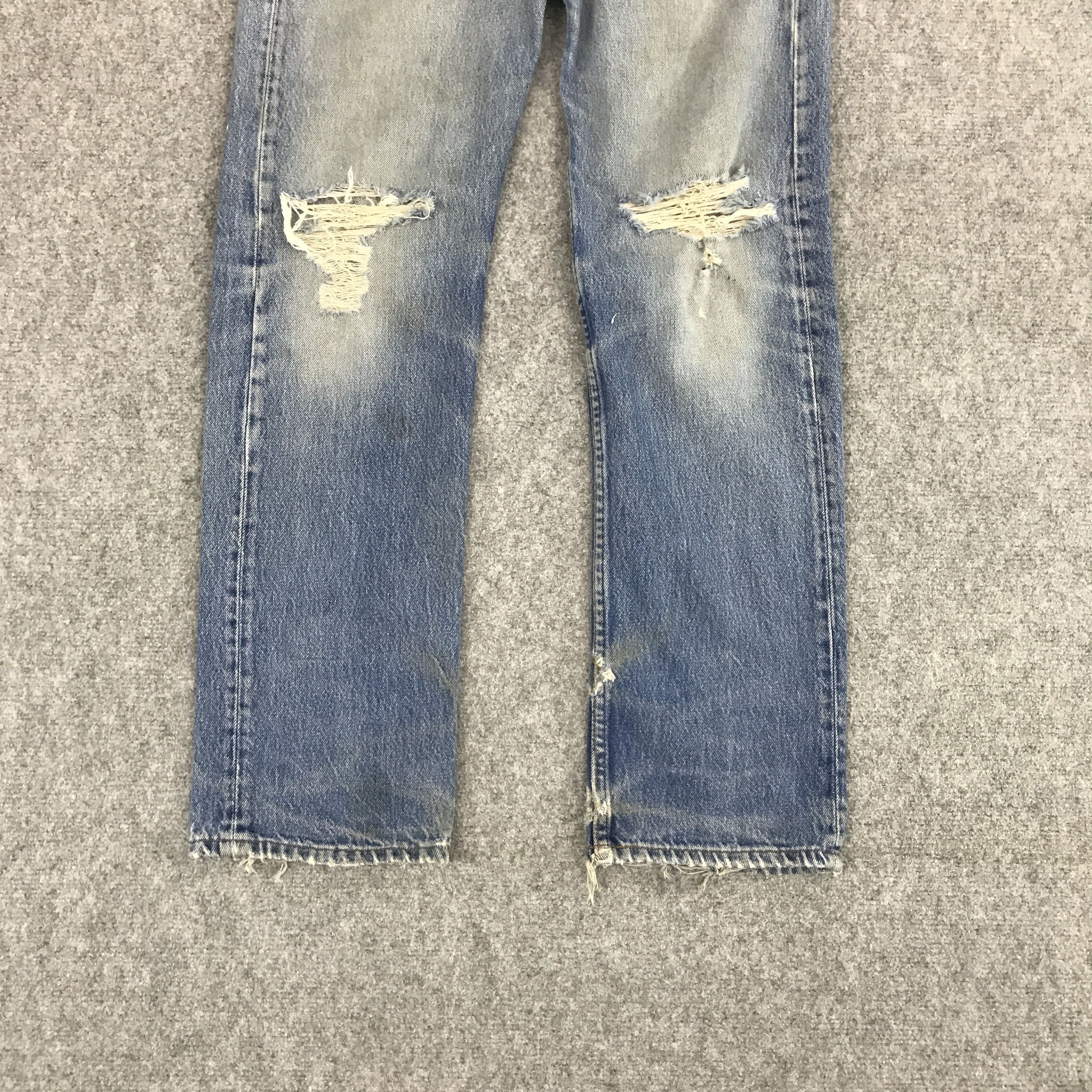 Levi's Vintage Clothing × Vintage Levi's 501 ripped distressed jean denim pants Size US 30 / EU 46 - 4 Thumbnail