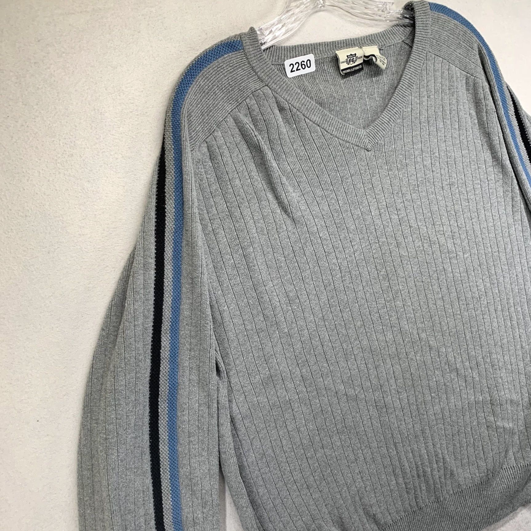 Route 66 VINTAGE Route 66 Sweater Mens Large Knit Jumper Casual 90s Sport Striped Sleeve Gray Size US L / EU 52-54 / 3 - 5 Thumbnail