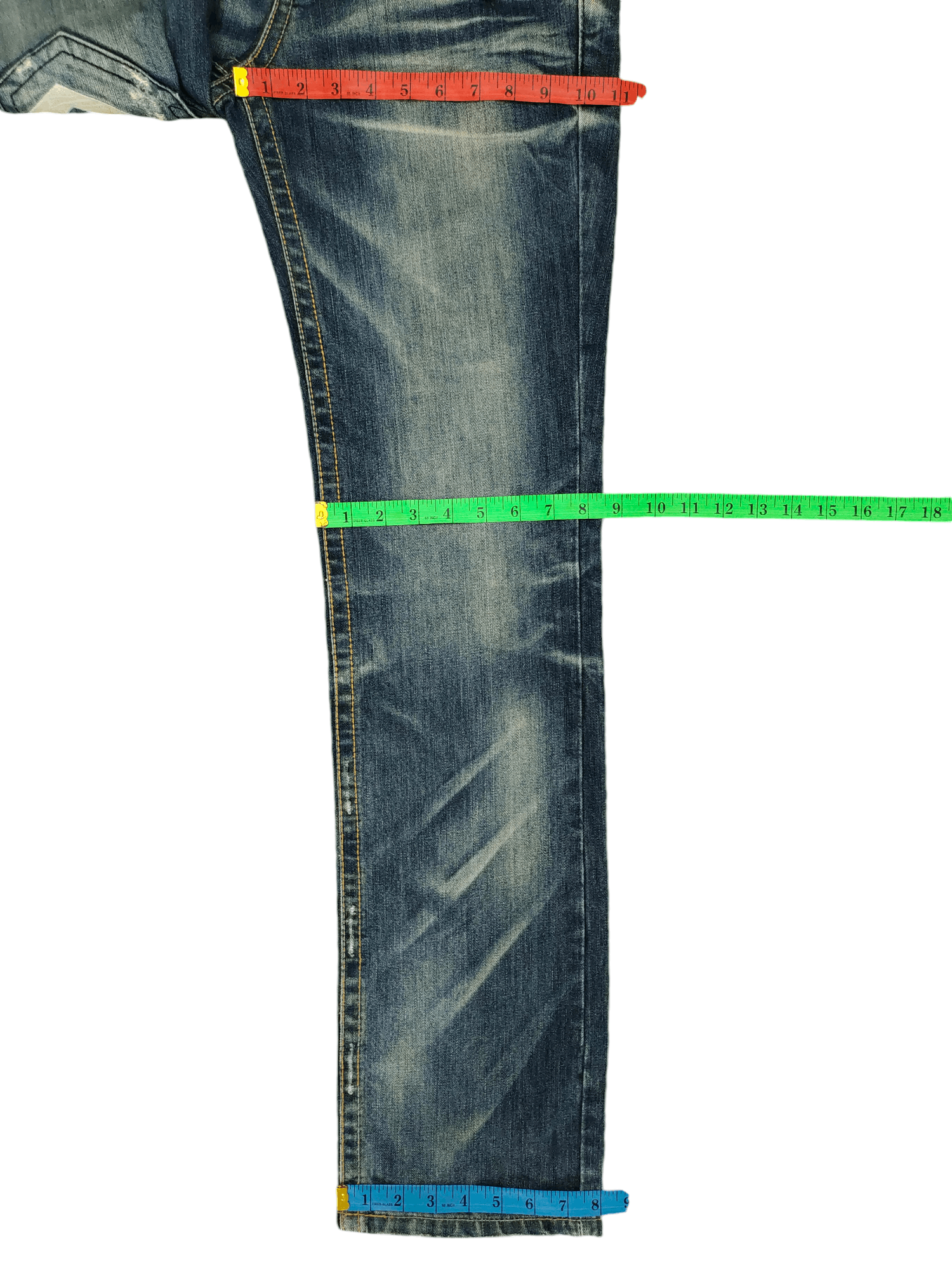 Kapital Vintage Y2k Yoshitomo Nara Lolita Clawmark Distress Jeans Size US 29 - 10 Thumbnail