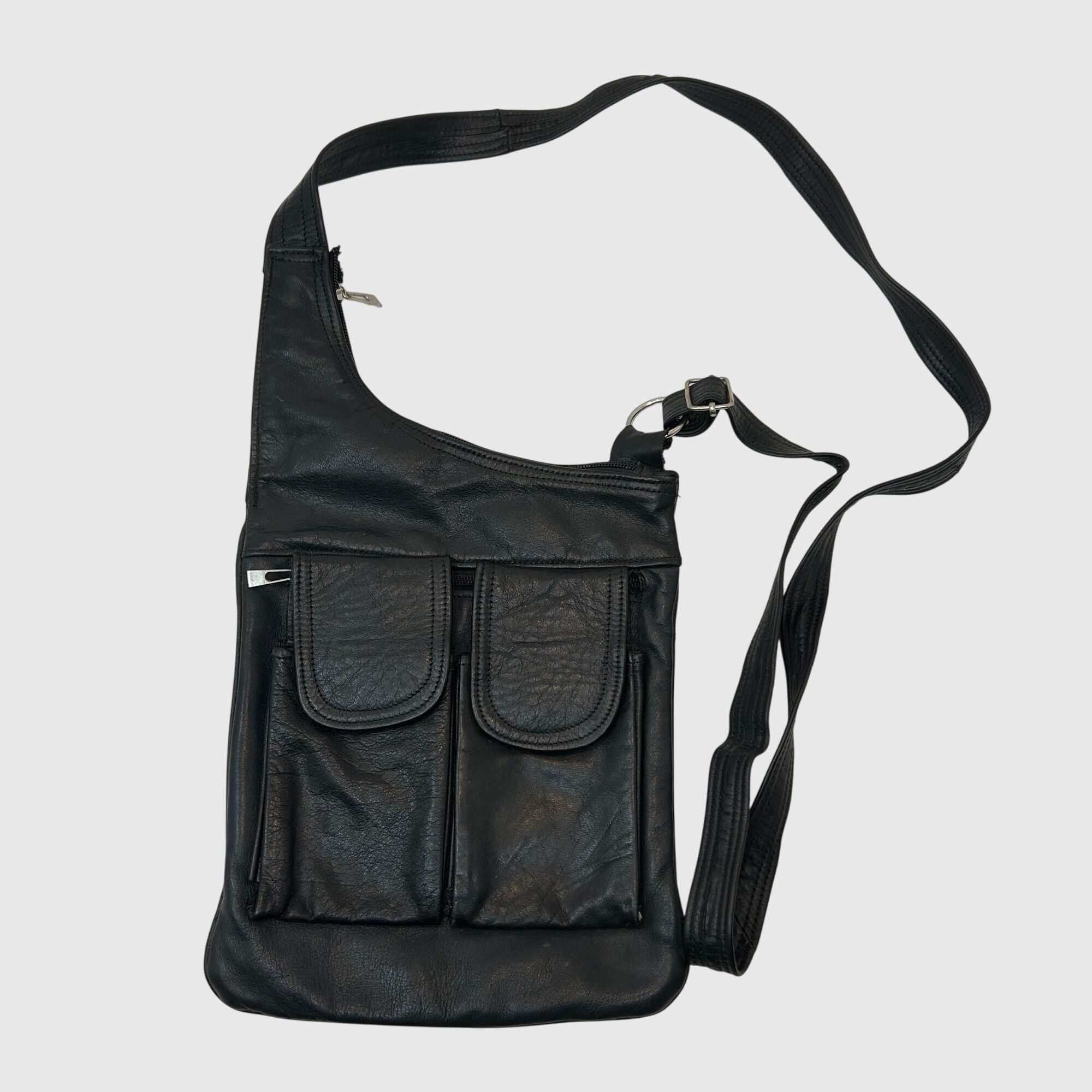 Other Black Faux Leather Crossbody Sling Bag Travel Utility Chest Size ONE SIZE - 1 Thumbnail