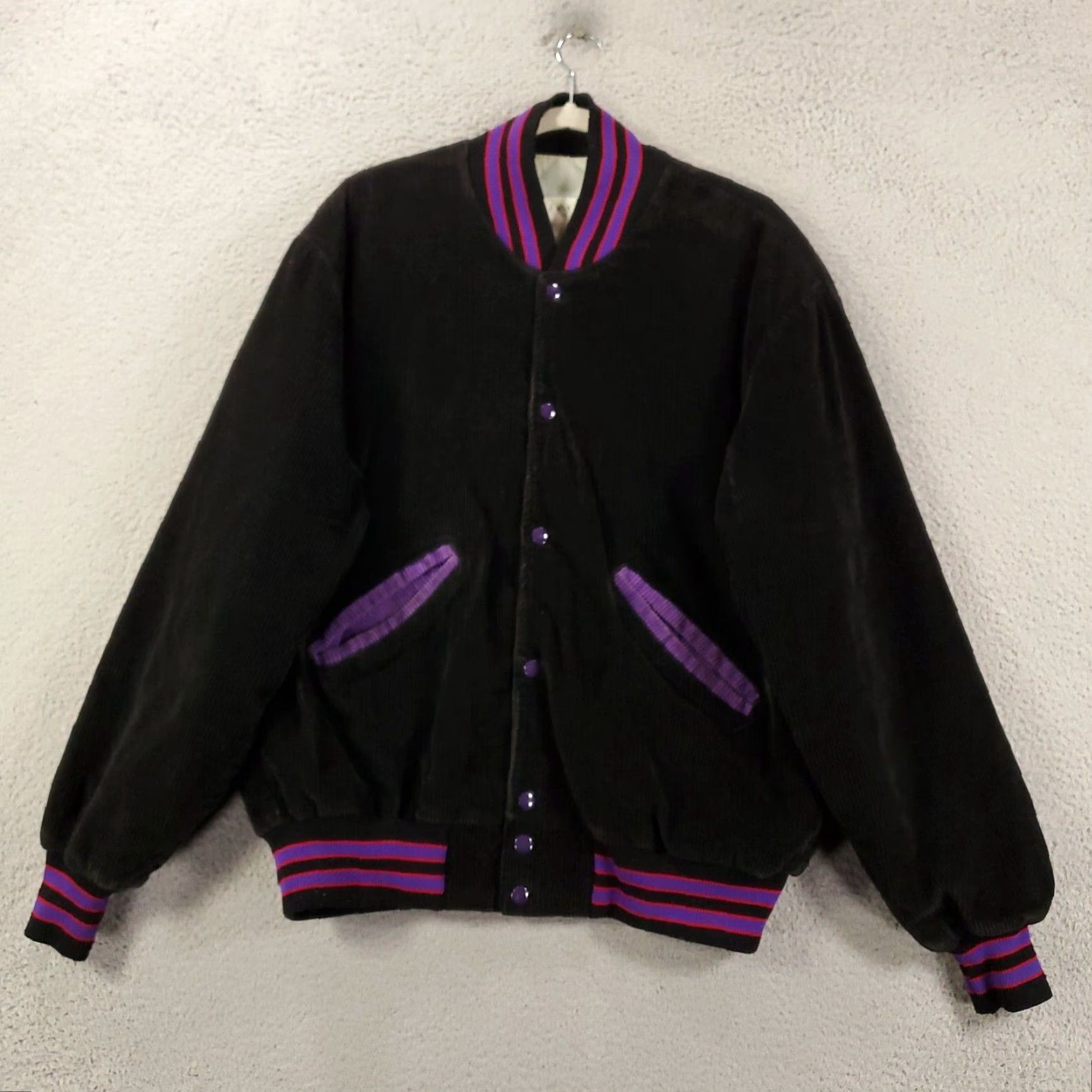 Vintage VINTAGE DeLong Cheer Leader Jacket Womens L Corduroy Varsity School 90s Cheerleading College USA Embroidered Logo Pockets Blue Jacket Size L / US 10 / IT 46 - 5 Thumbnail