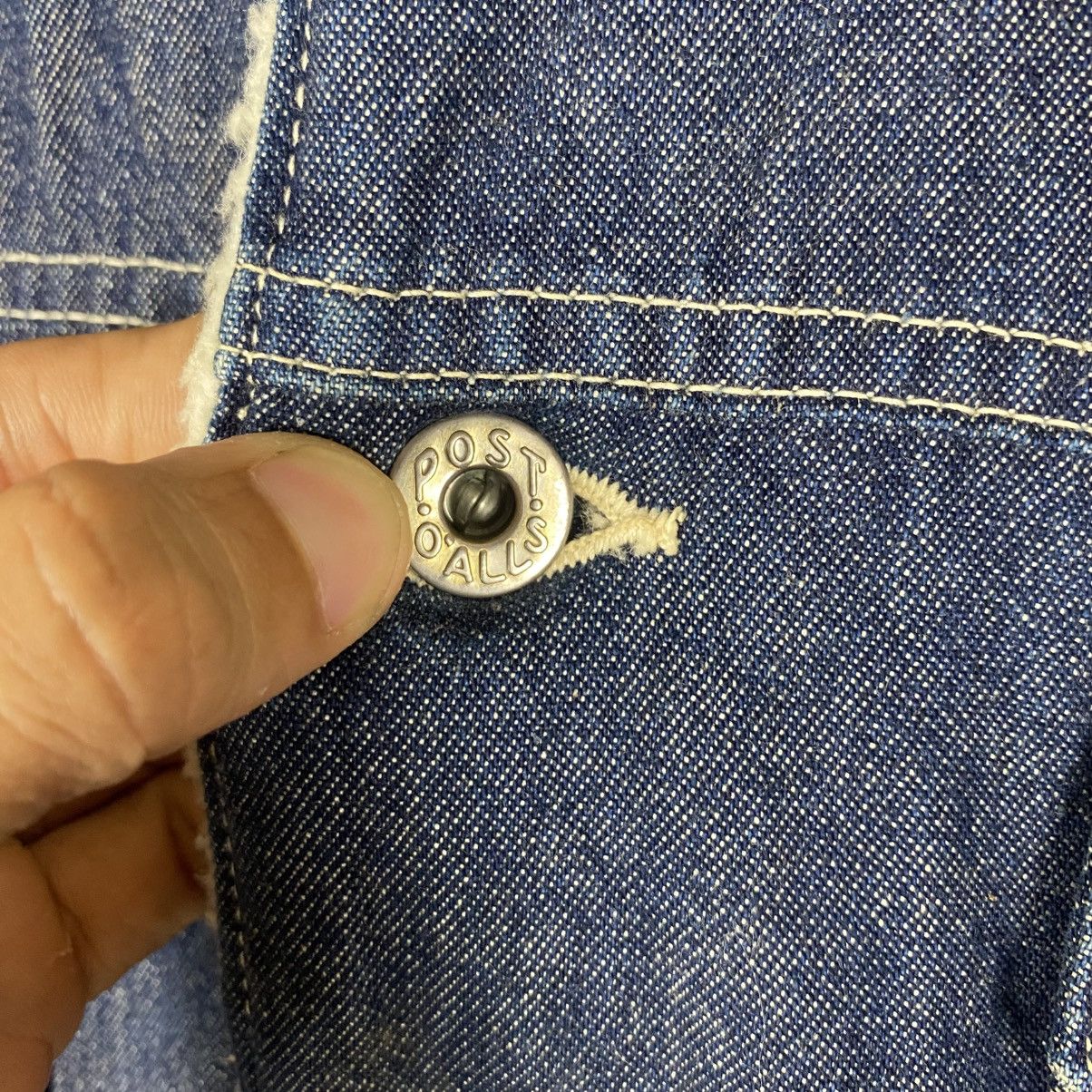 Post Overalls 💥VINTAGE POST OVERALL JAPAN CHORE DENIM SHERPA JACKET Size US XXL / EU 58 / 5 - 9 Thumbnail