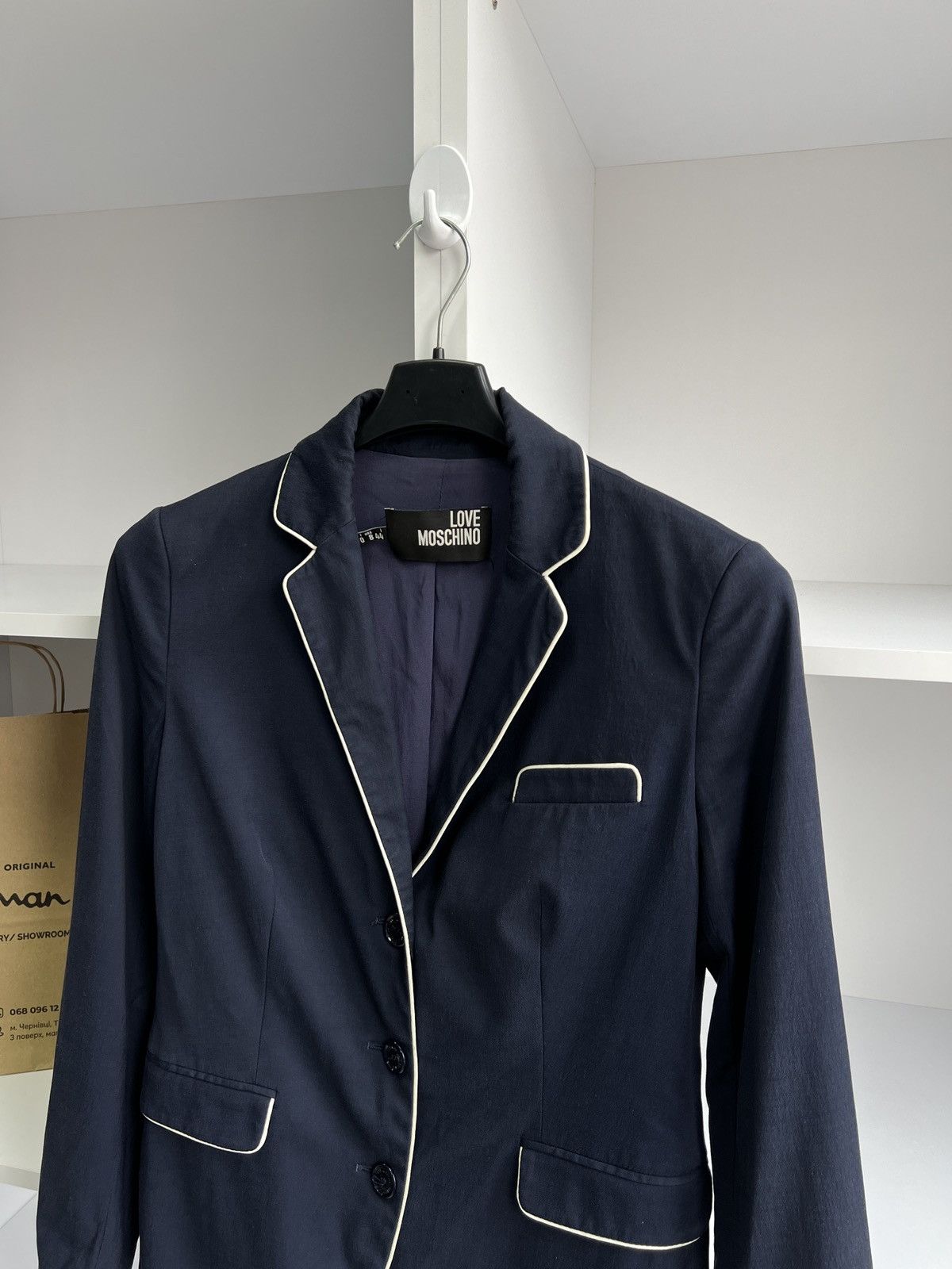 Designer × Moschino × Vintage Vintage Love Moschino Navy Women’s Blazer Size M / US 6-8 / IT 42-44 - 6 Thumbnail