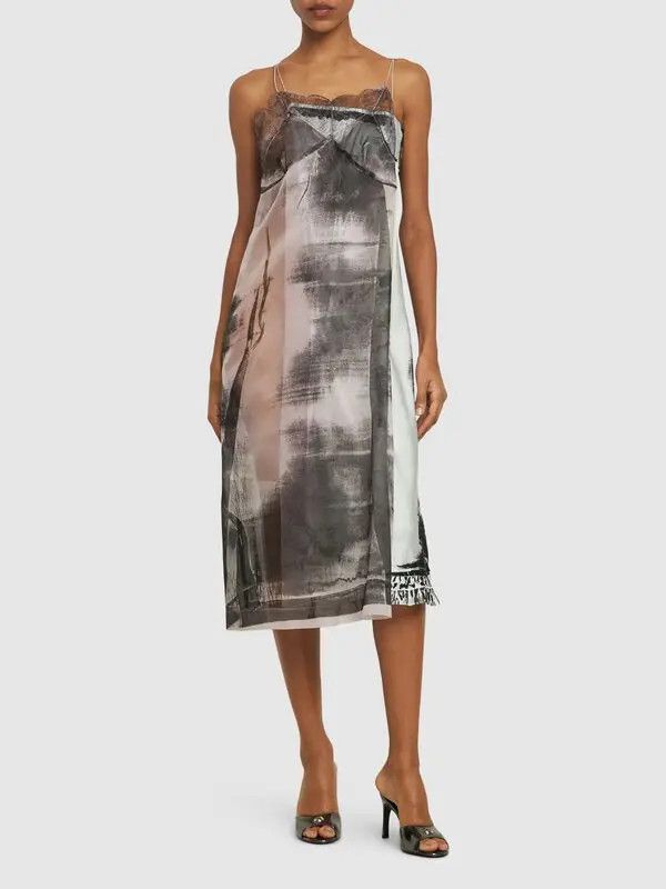 Maison Margiela o1y0625 Midi Dress in Multicolor Size S / US 4 / IT 40 - 4 Thumbnail