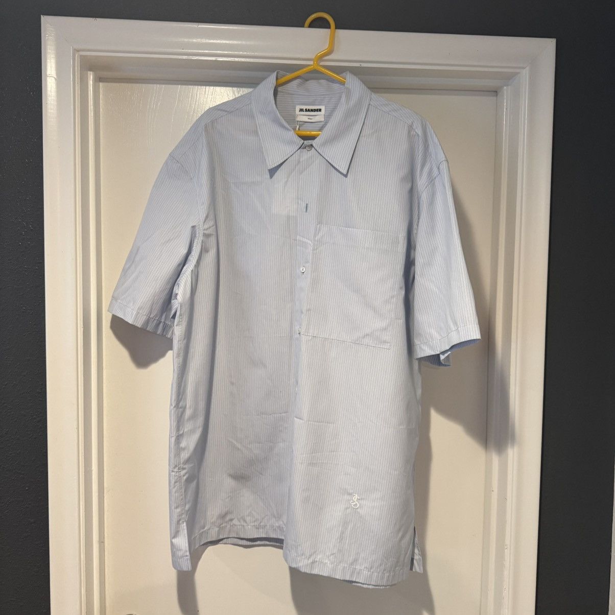 Jil Sander Light Blue Jil Sander Friday Shirt Short Sleeve Size 44/17.5 Size US XXL / EU 58 / 5 - 1 Thumbnail