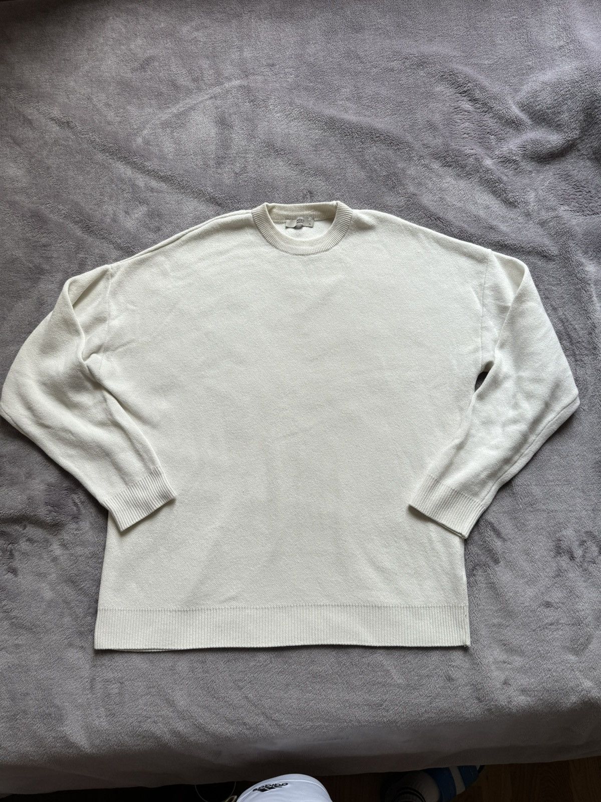 Vintage Cremefarbener Rundhalspullover Size US XL / EU 56 / 4 - 1 Thumbnail