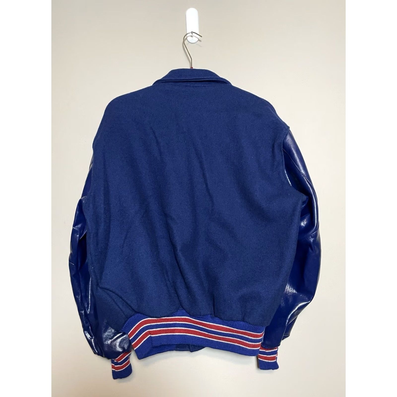 Vintage VINTAGE DeLong Varsity Jacket USA Blue Wool 90s Logo Pockets Size L Men Jacket Size US L / EU 52-54 / 3 - 4 Thumbnail