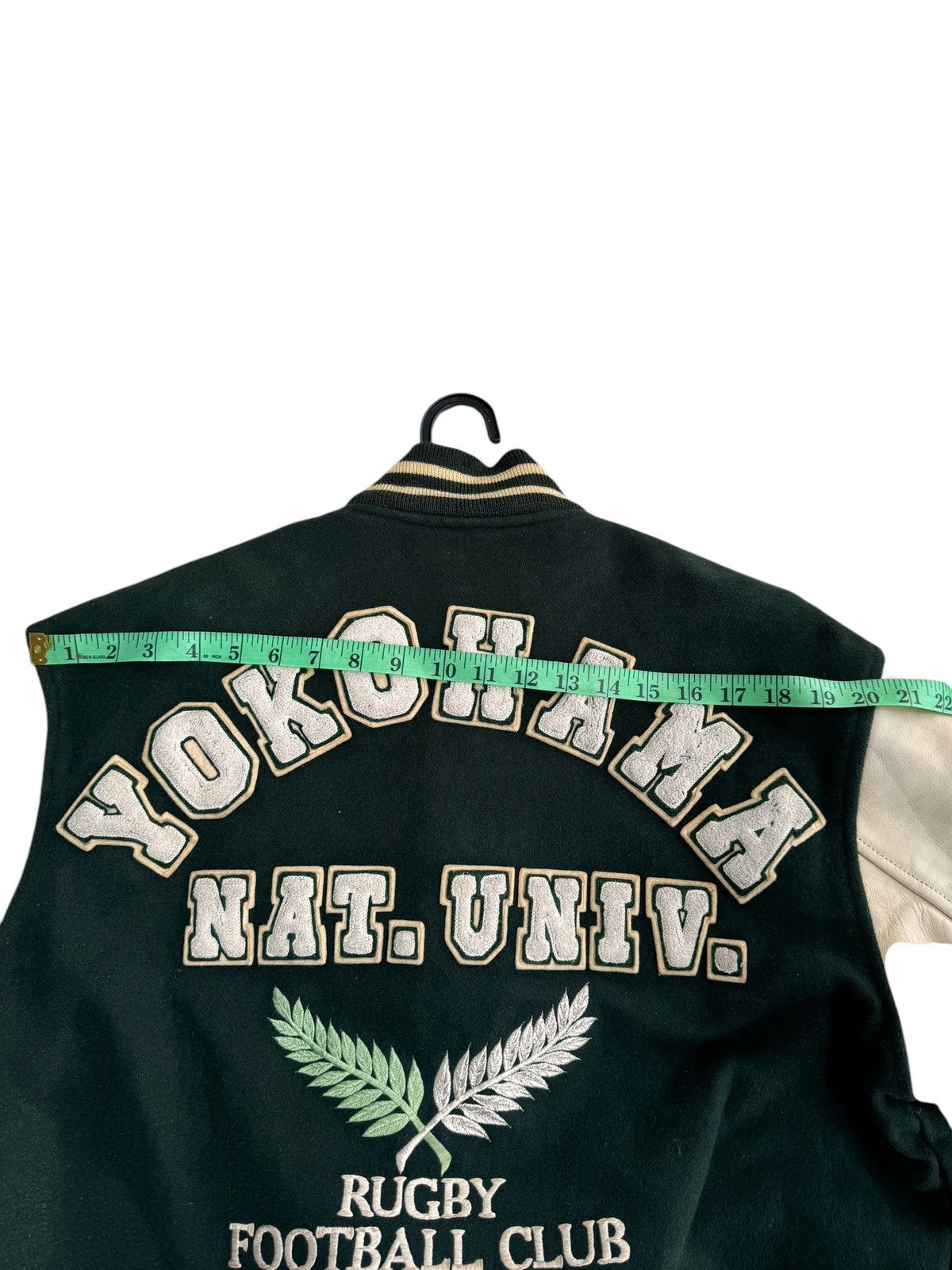 Vintage Vintage Varsity Yokohama Rugby Leather Sleeve Jacket Size US L / EU 52-54 / 3 - 17 Thumbnail