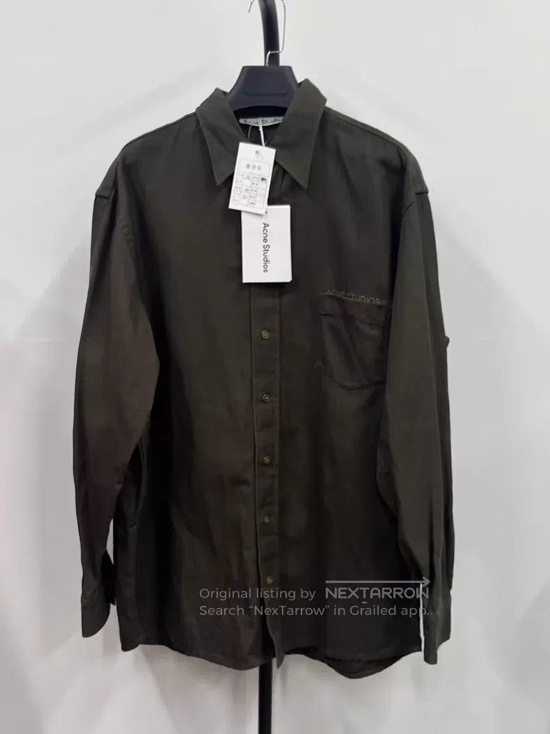Acne Studios Acne Studios SS22 Logo embroidery solid color long sleeve Size US S / EU 44-46 / 1 - 1 Thumbnail