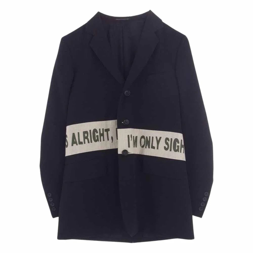 image of Yohji Yamamoto Pour Homme 22Aw Tailored Jacket in Black, Men's (Size Medium)