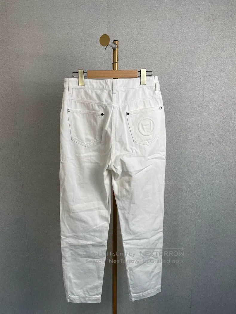 Fendi Fendi White Denim Pants Size 26" / US 2 / IT 38 - 2 Thumbnail
