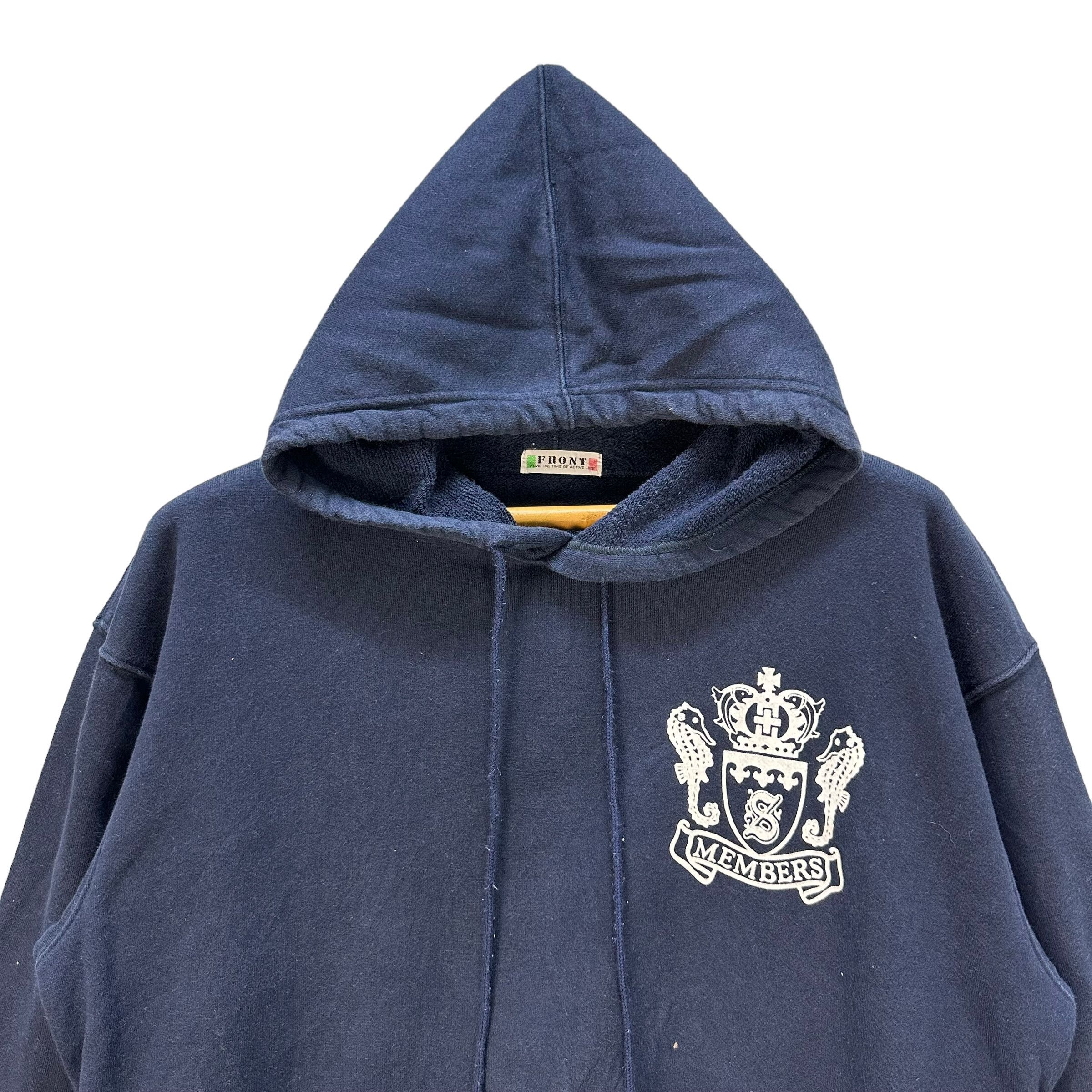 Japanese Brand SEA FRONT MARINE CLUB MEMBER PULLOVER HOODIES #9064-53 Size US S / EU 44-46 / 1 - 5 Thumbnail