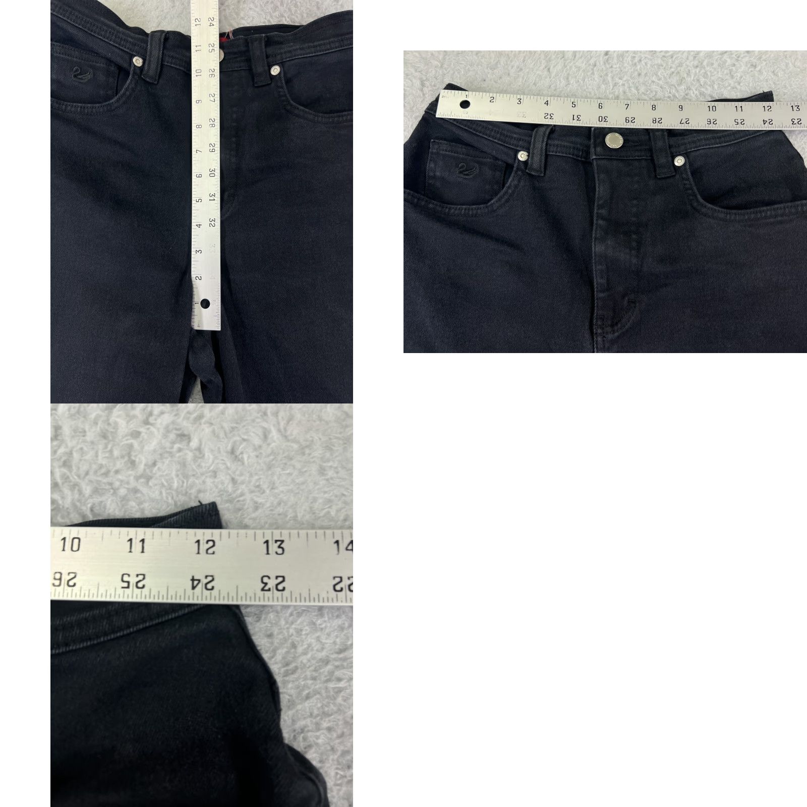 Gloria Vanderbilt Gloria Vanderbilt Jeans Womens 8 Black Denim Stretch Cotton Blend Straight Size 30" / US 8 / IT 44 - 9 Thumbnail