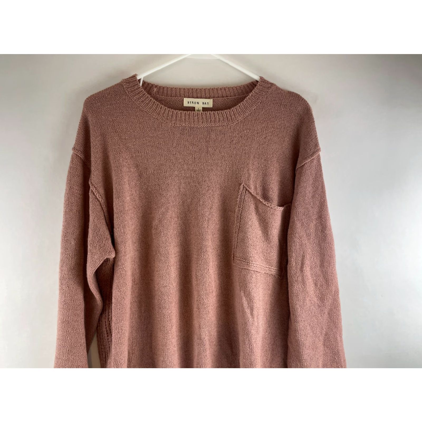 Vintage Byron Bat Sweater Women's L Pink Pullover Crew Neck Knitted Sweatshirt Regular Fit Pullover Size L / US 10 / IT 46 - 3 Thumbnail