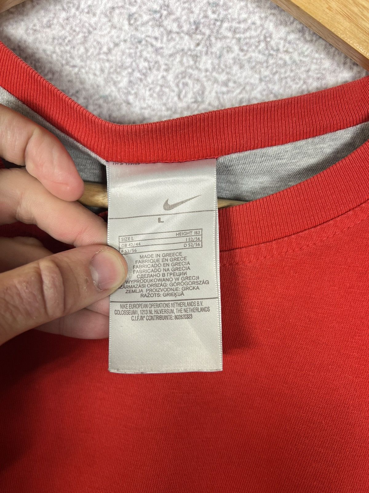 Nike Vintage 90s Nike Small Swoosh Basic Tee Size US L / EU 52-54 / 3 - 4 Thumbnail