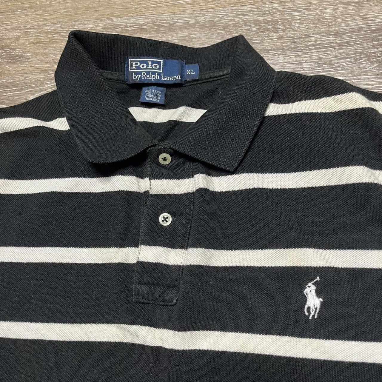 Polo Ralph Lauren × Vintage y2k black & white striped ralph lauren polo Size US XL / EU 56 / 4 - 4 Thumbnail