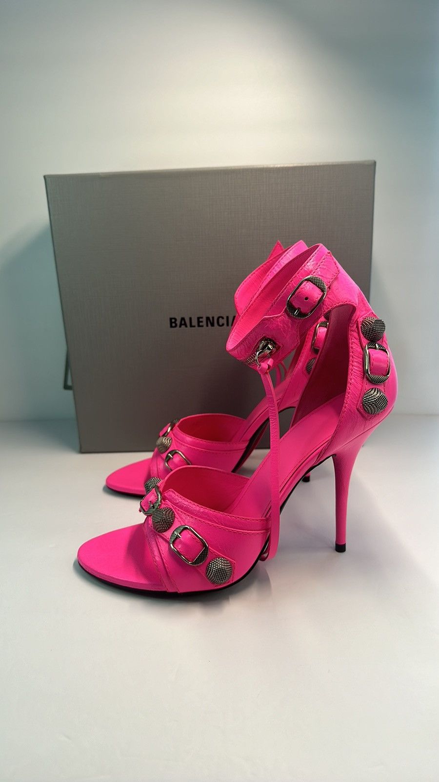 Balenciaga Balenciaga Cagole 110mm stiletto sandals Size US 9.5 / IT 39.5 - 15 Thumbnail