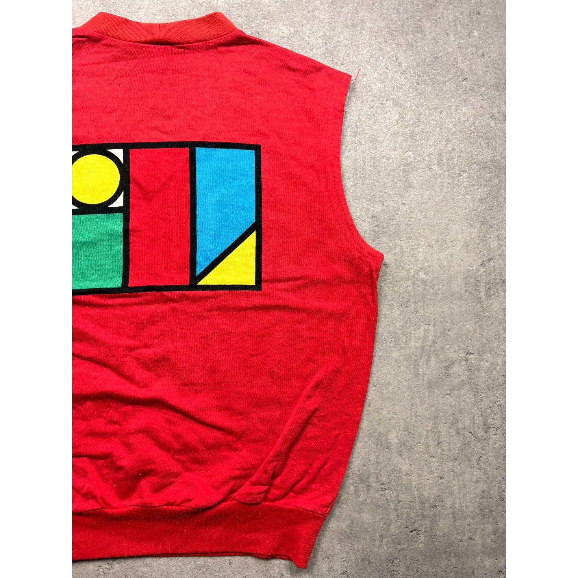 Adidas Rare Vintage Adidas 80er Trefoil Vest – Retro Geometric Art Size US M / EU 48-50 / 2 - 3 Thumbnail