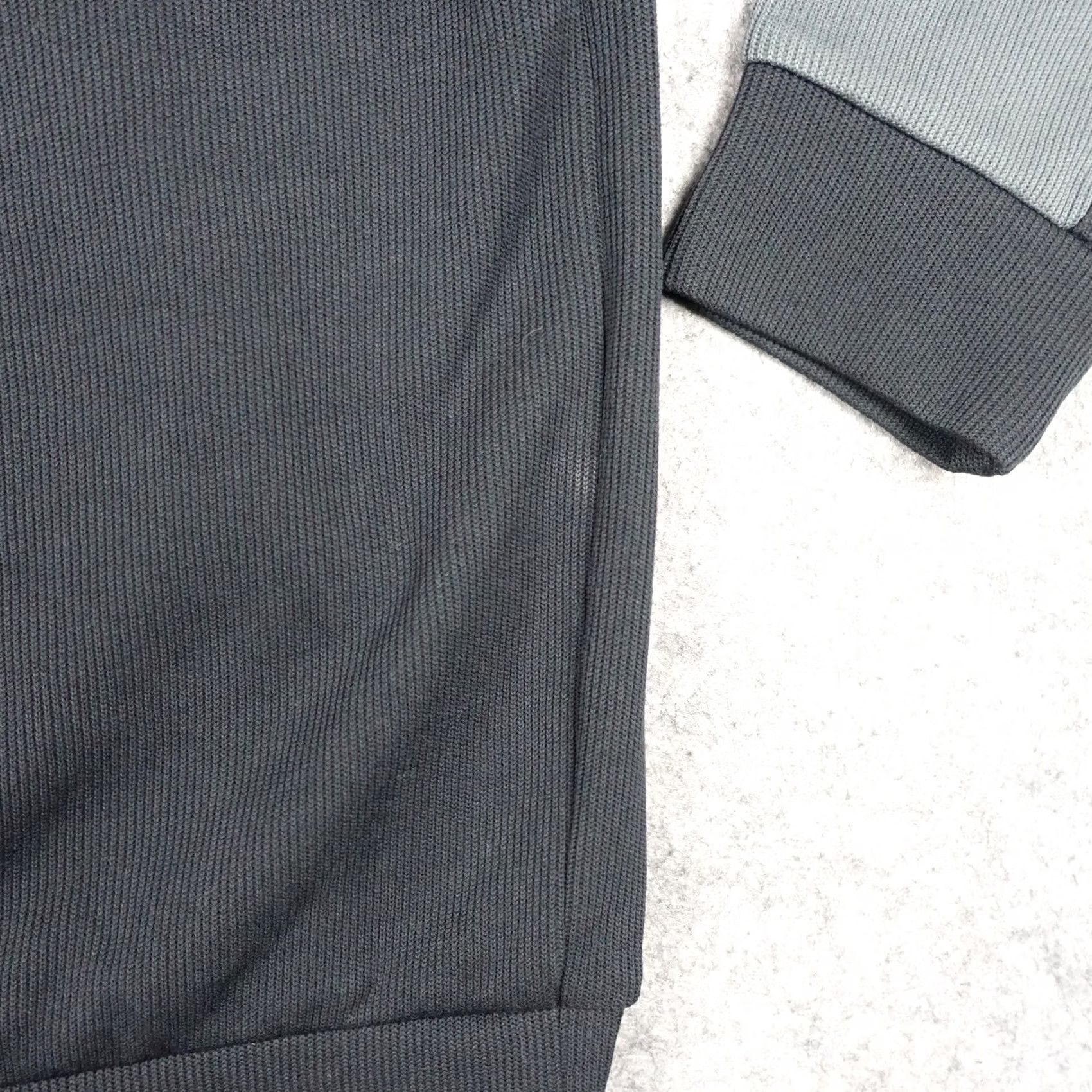 Adidas Adidas Hoodie Mens Large Gray Black 3 Stripe Pullover Sweatshirt Primegreen Knit Polyester Hooded Pockets Embroidered Logo Striped Sports Size US L / EU 52-54 / 3 - 7 Thumbnail