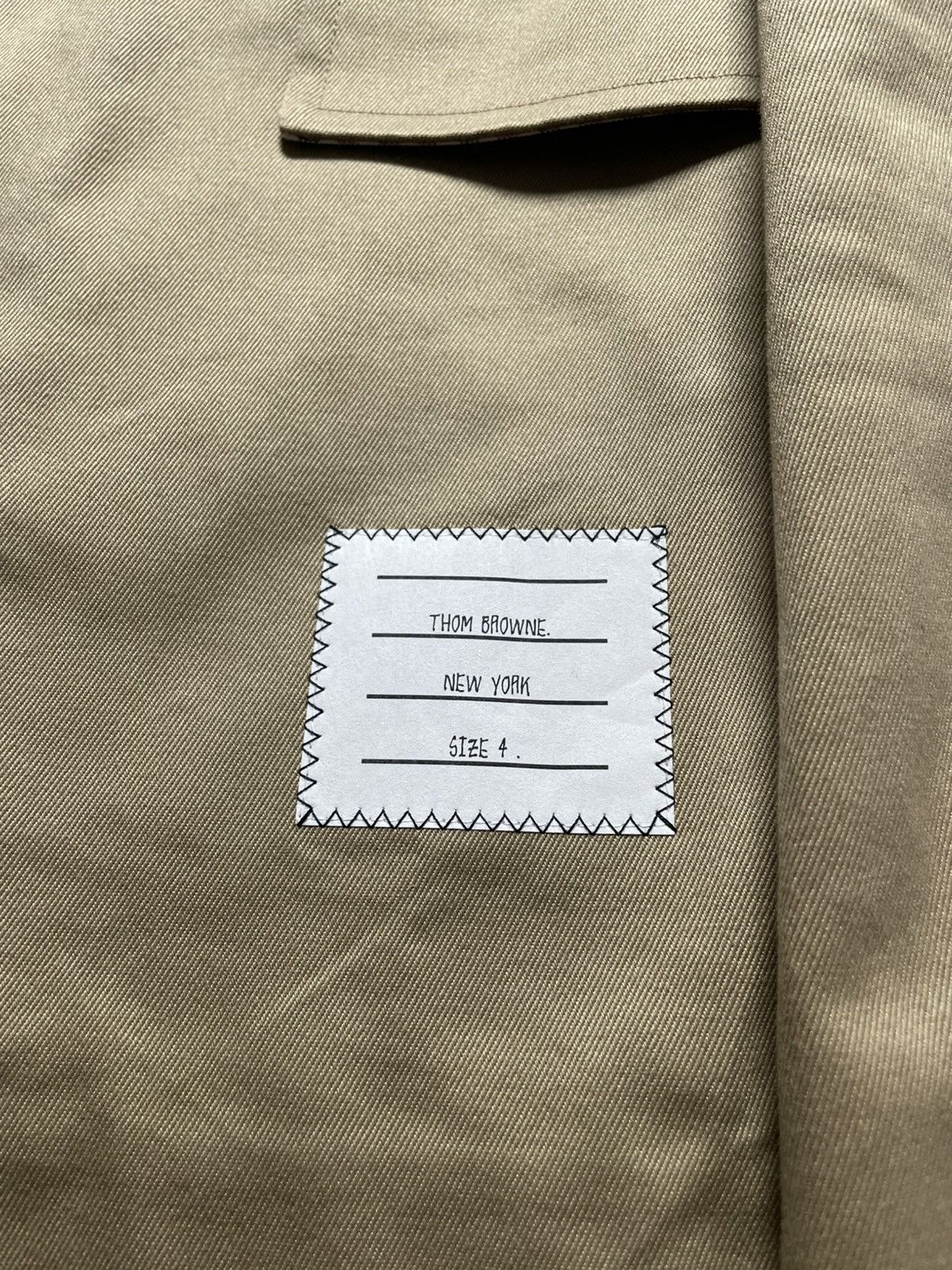 Thom Browne Thom Browne Beige Unconstructed Classic Blazer Size 48R - 4 Thumbnail