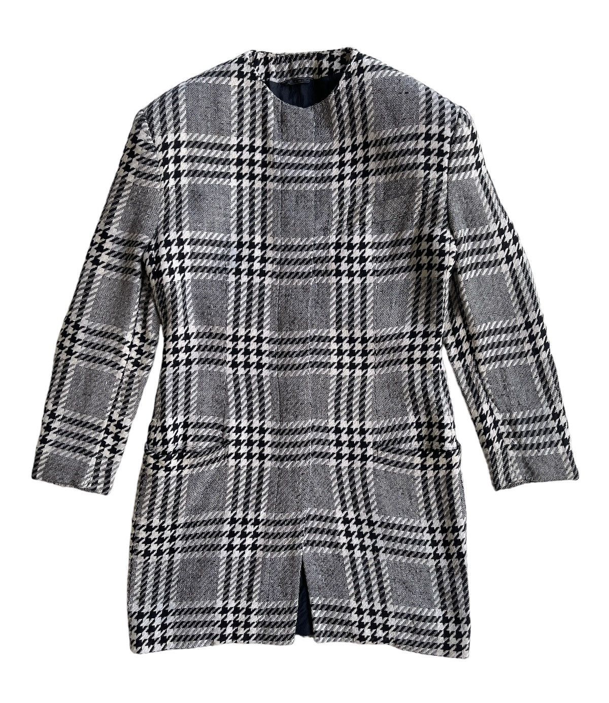 Versace G.Versace Houndstooth Mandarin Women Coat Size S / US 4 / IT 40 - 1 Thumbnail