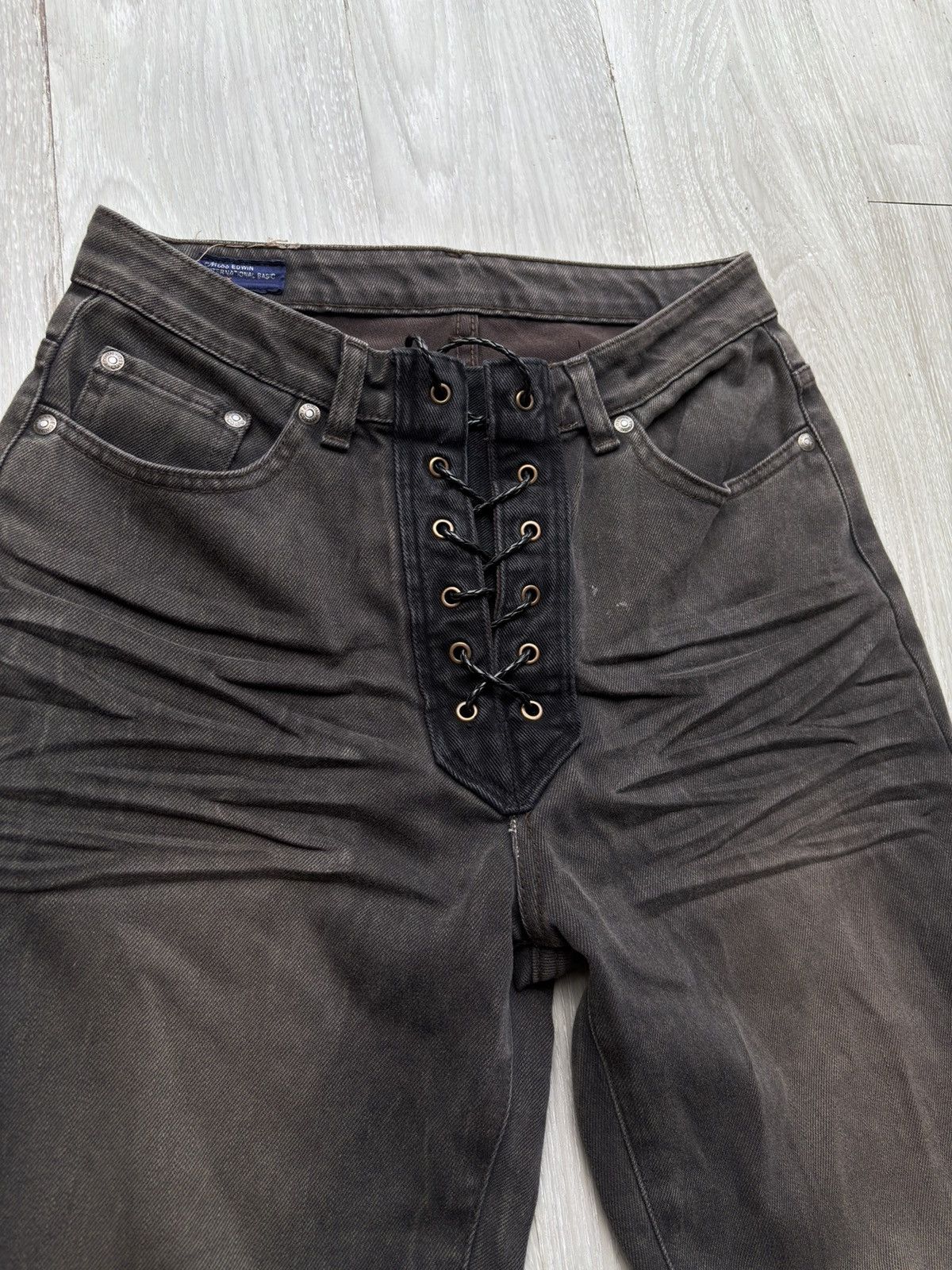 Japanese Brand EDWIN lace up flare jeans Size US 28 / EU 44 - 2 Thumbnail