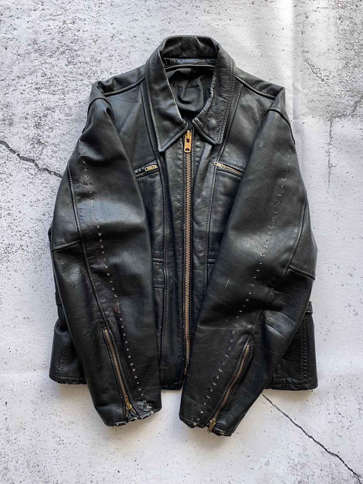 Other Steinmark men’s rare leather motorcycle jacket talon zipper Size US S / EU 44-46 / 1 - 5 Thumbnail