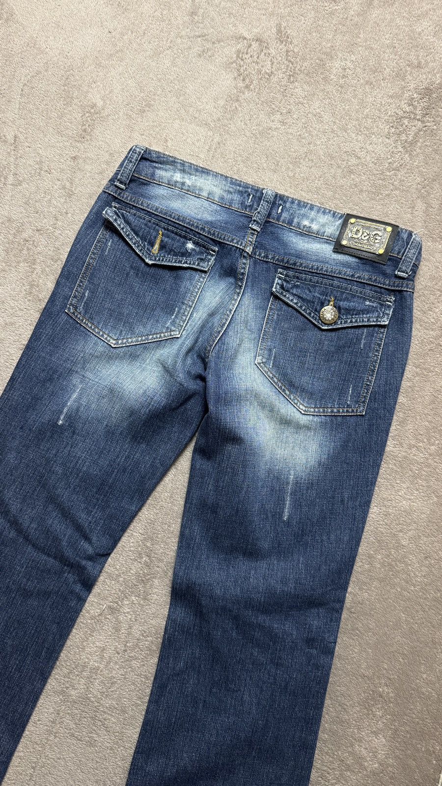Dolce & Gabbana Dolce Gabbana Y2K Faded Distressed Mudwash Jeans armani ysl Size US 31 - 4 Thumbnail