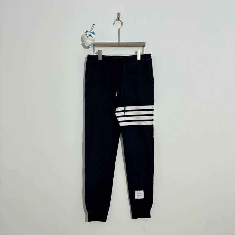 Thom Browne Size 2 Four-striped navy blue sweatpants 2503
