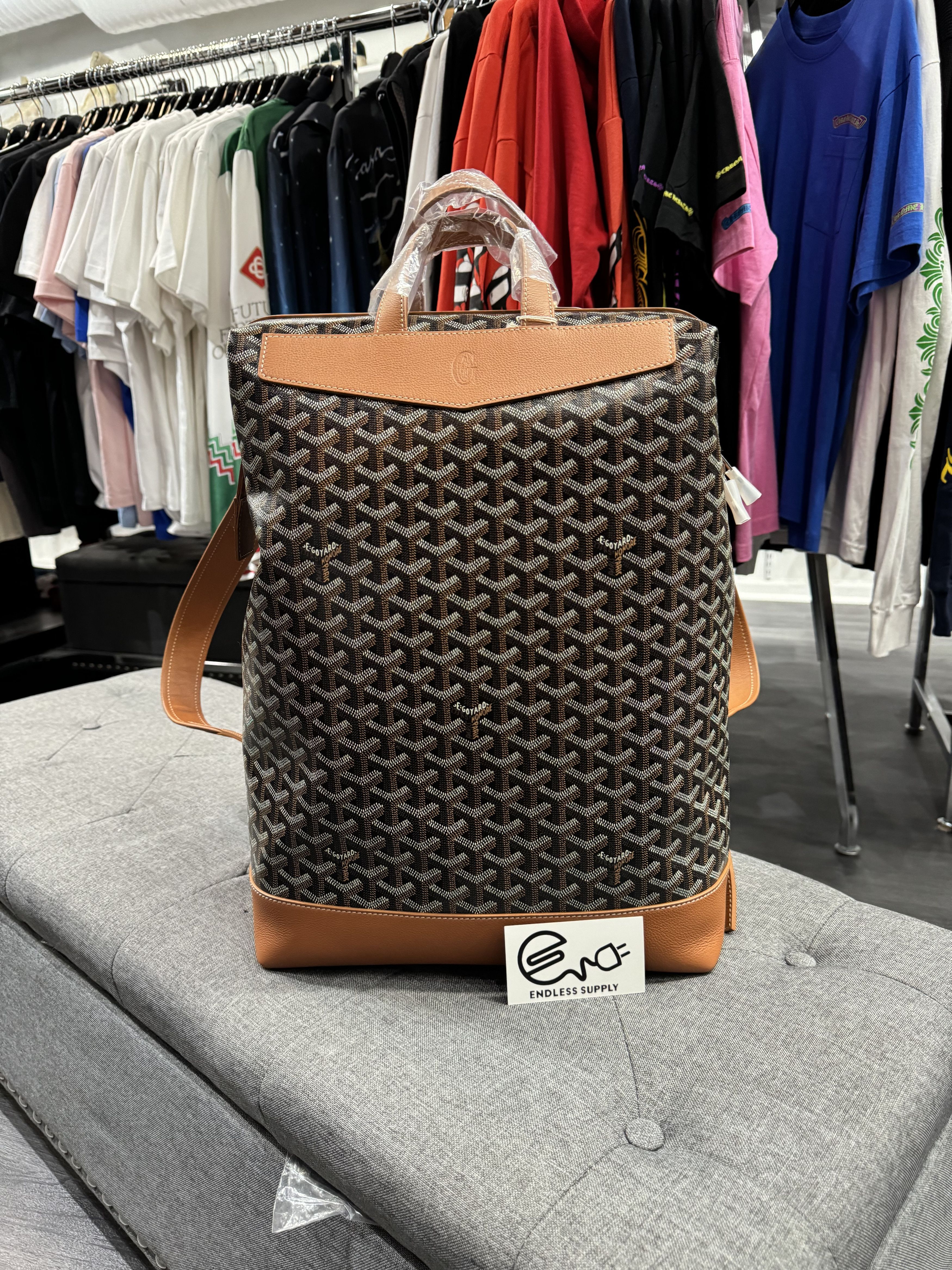 image of Goyard Cisalpin Backpack Black/tan, Men's