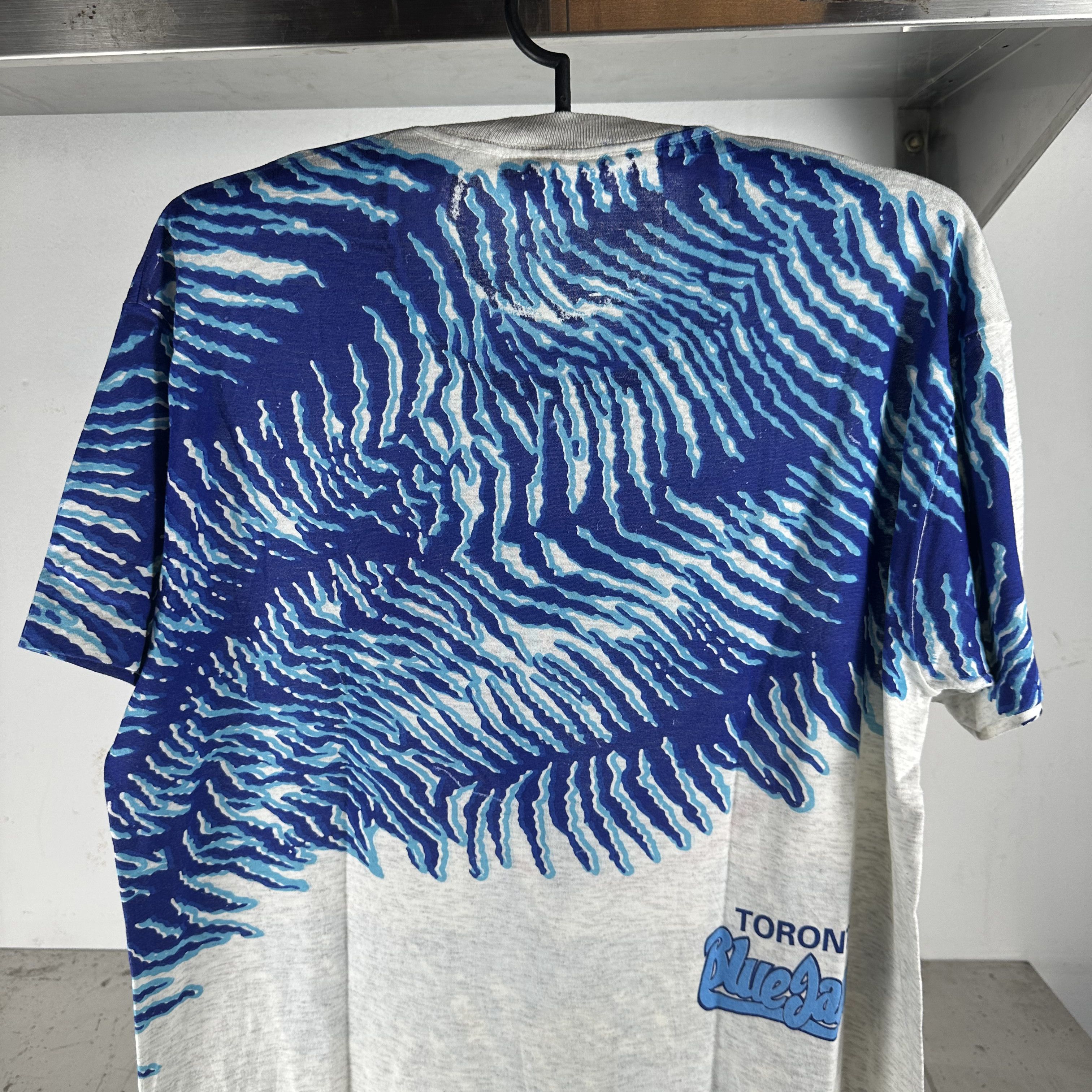 Vintage ​1992 Toronto Blue Jays Baseball MLB Double Sided T-shirt Size US XL / EU 56 / 4 - 5 Thumbnail