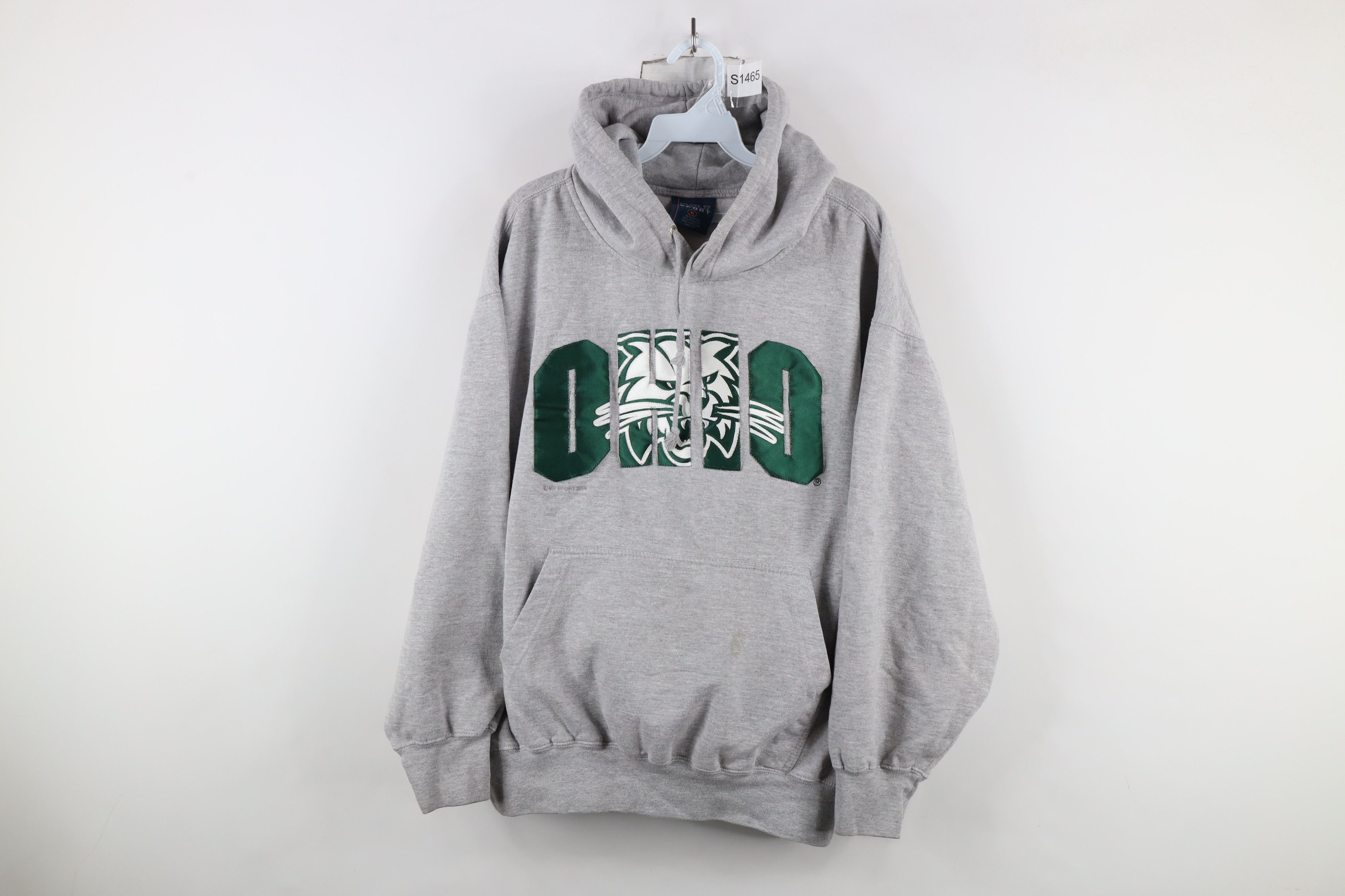 Vintage Vintage Y2K Spell Out Ohio University Hoodie Sweatshirt Gray Size US XL / EU 56 / 4 - 1 Thumbnail