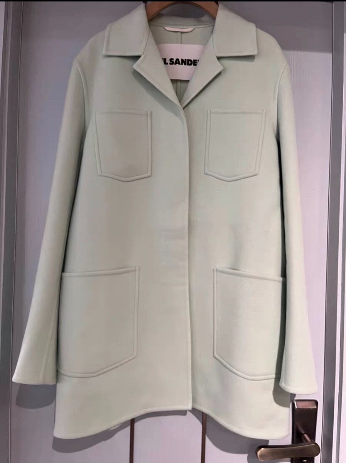 Jil Sander JIL SANDER Green Cashmere Coat Size L / US 10 / IT 46 - 1 Thumbnail