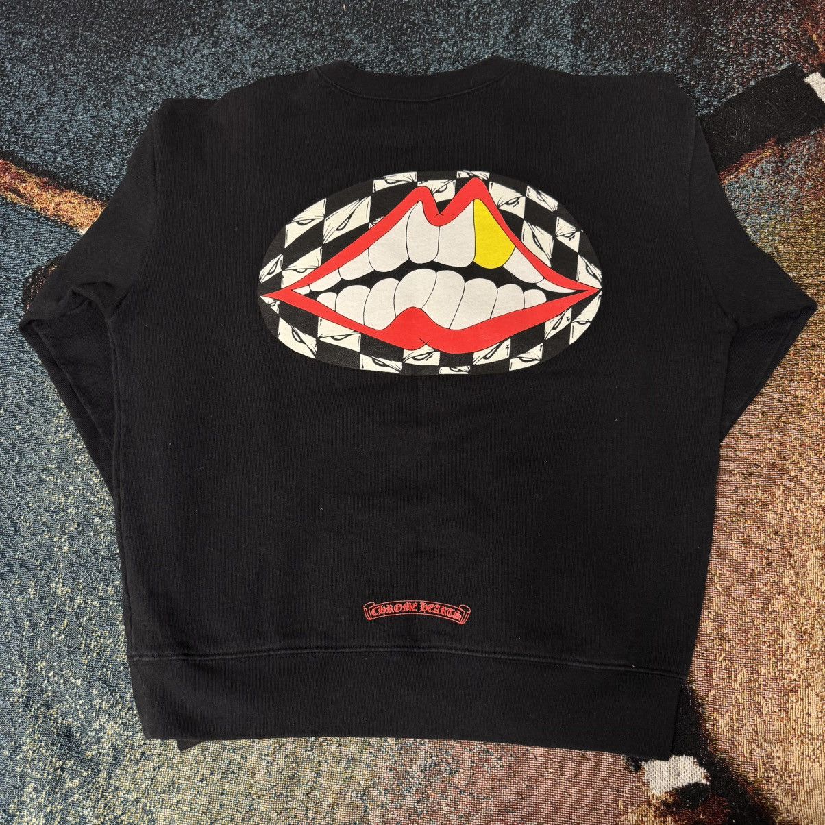 Chrome Hearts × Matty Boy CHROME HEARTS MATTY BOY CHOMPER CREWNECK SWEATER BLACK Size US M / EU 48-50 / 2 - 2 Thumbnail