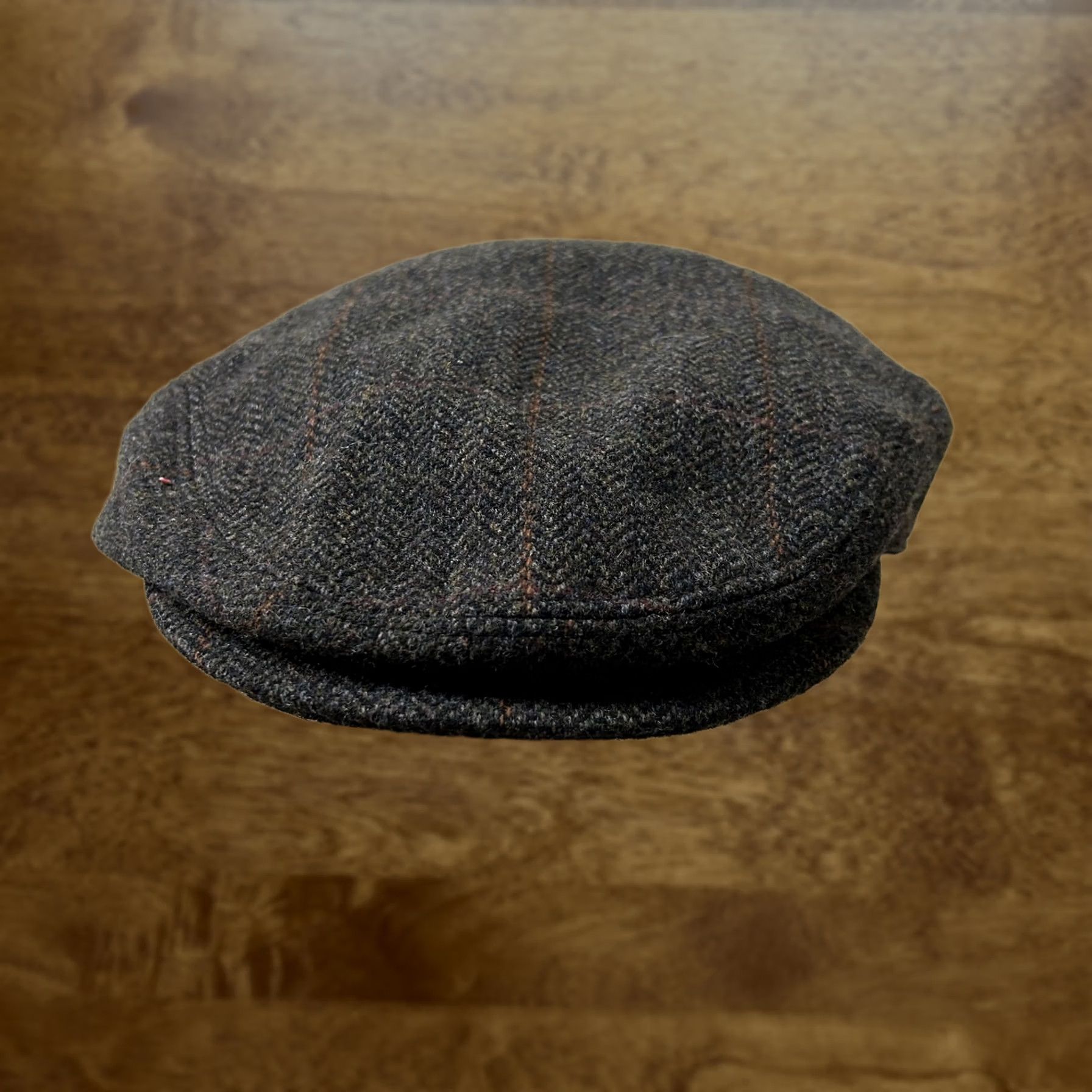 Jos. A. Bank VINTAGE Jos. A. Bank Hat Cap Fitted Mens Medium Brown Herringbone Tweed Wool Flat Lined Size ONE SIZE - 1 Thumbnail