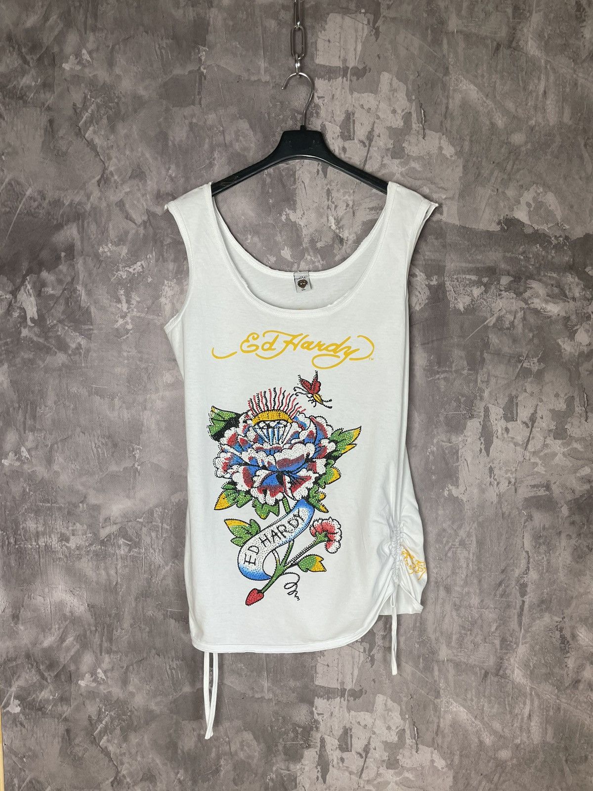 Ed Hardy Vintage Ed Hardy By Christian Audigier Sleeveles Shirt Size US XXL / EU 58 / 5 - 1 Thumbnail