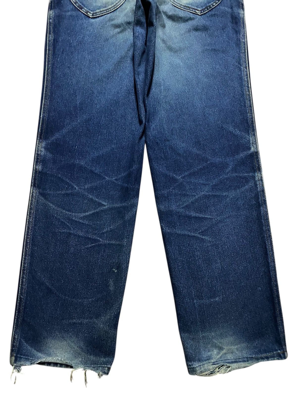 Zanetti Vintage Zanobetti Blue Wash Embroidery Pocket Loose Jeans Size US 31 - 6 Thumbnail