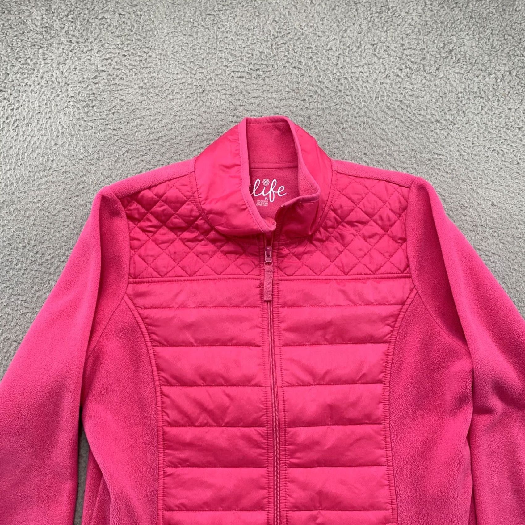 Alife Made for Life Women’s Pink Full Zip Fleece Jacket in Petite Size Large Size L / US 10 / IT 46 - 2 Thumbnail