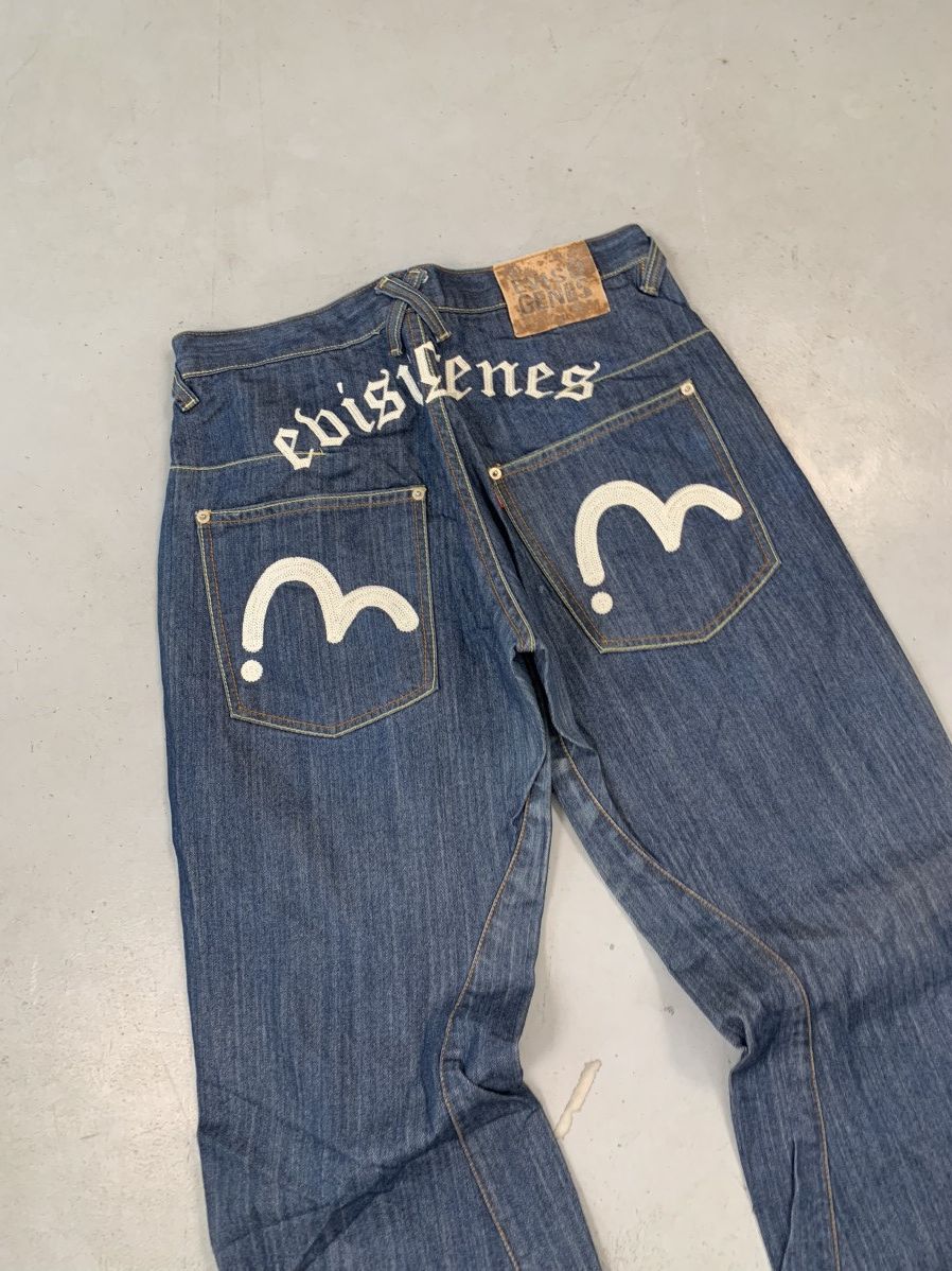 Japanese Brand Vintage Evisu inspired emboridered denim Size US 34 / EU 50 - 3 Thumbnail