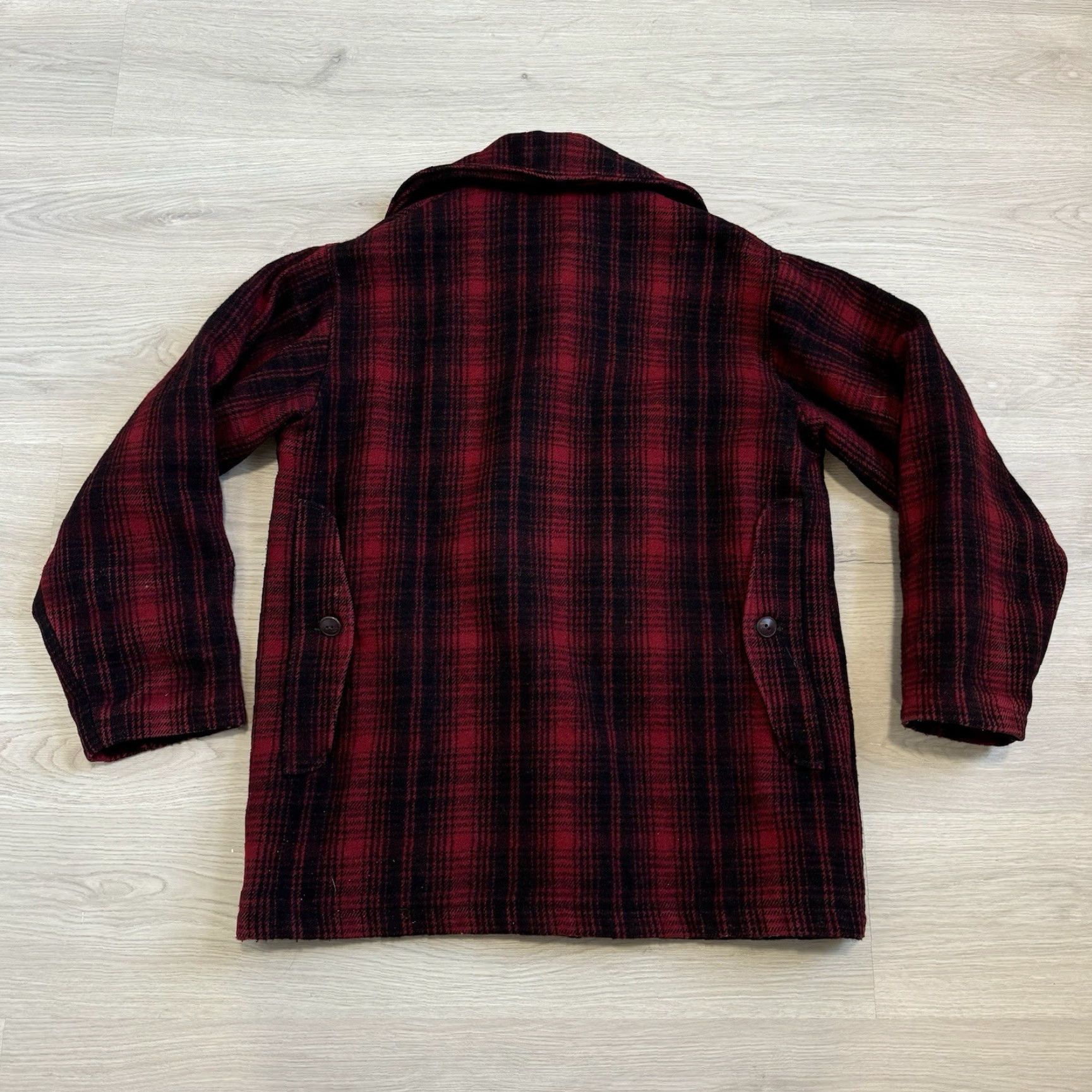 Vintage VINTAGE Woolrich Hunting Coat Jacket - 40 Red Plaid Wool Mackinaw Size US XXS / EU 40 - 6 Thumbnail