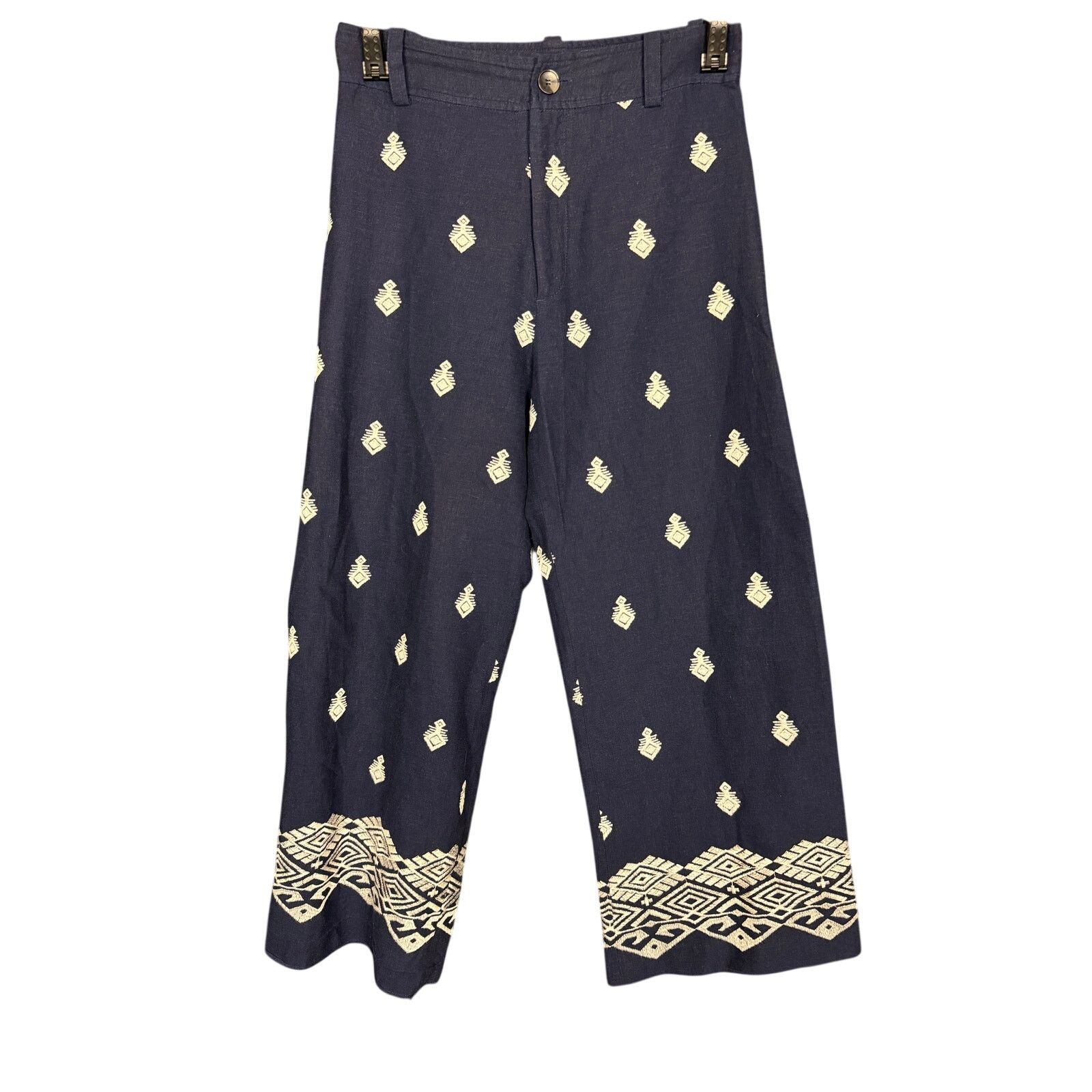 Zara Zara High Waisted Women's Wide Leg Boho Pants Culottes S Size 28" / US 6 / IT 42 - 1 Thumbnail